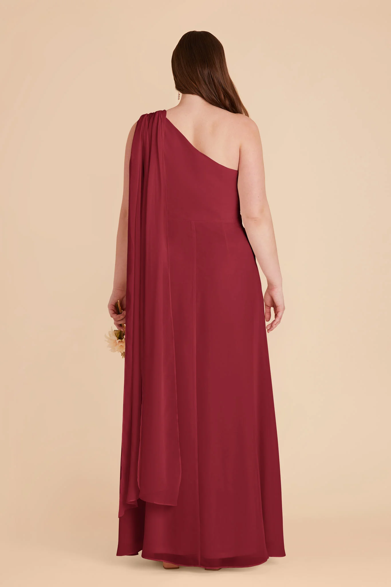 Melissa Chiffon Dress - Burgundy - Image 11