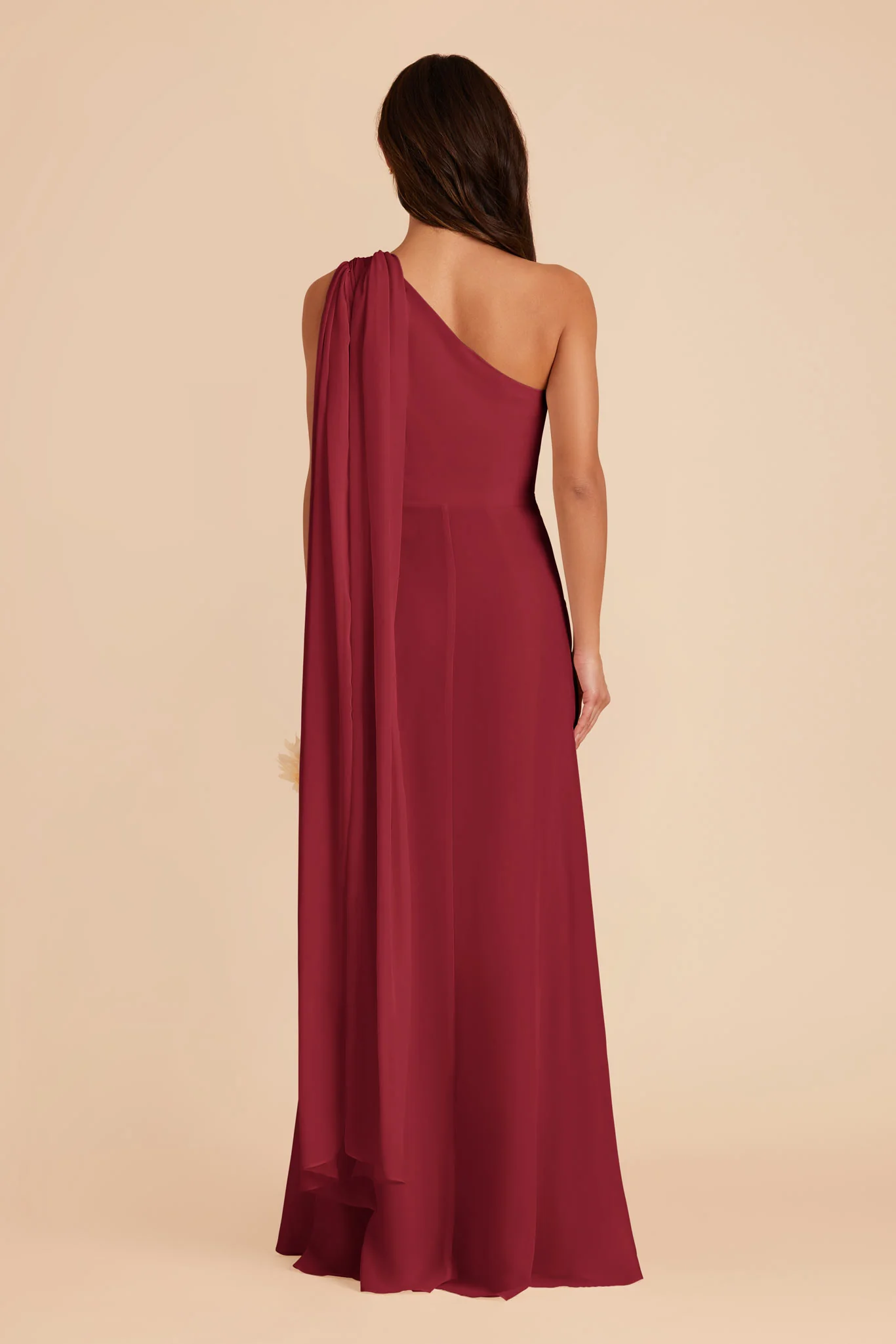 Melissa Chiffon Dress - Burgundy - Image 8