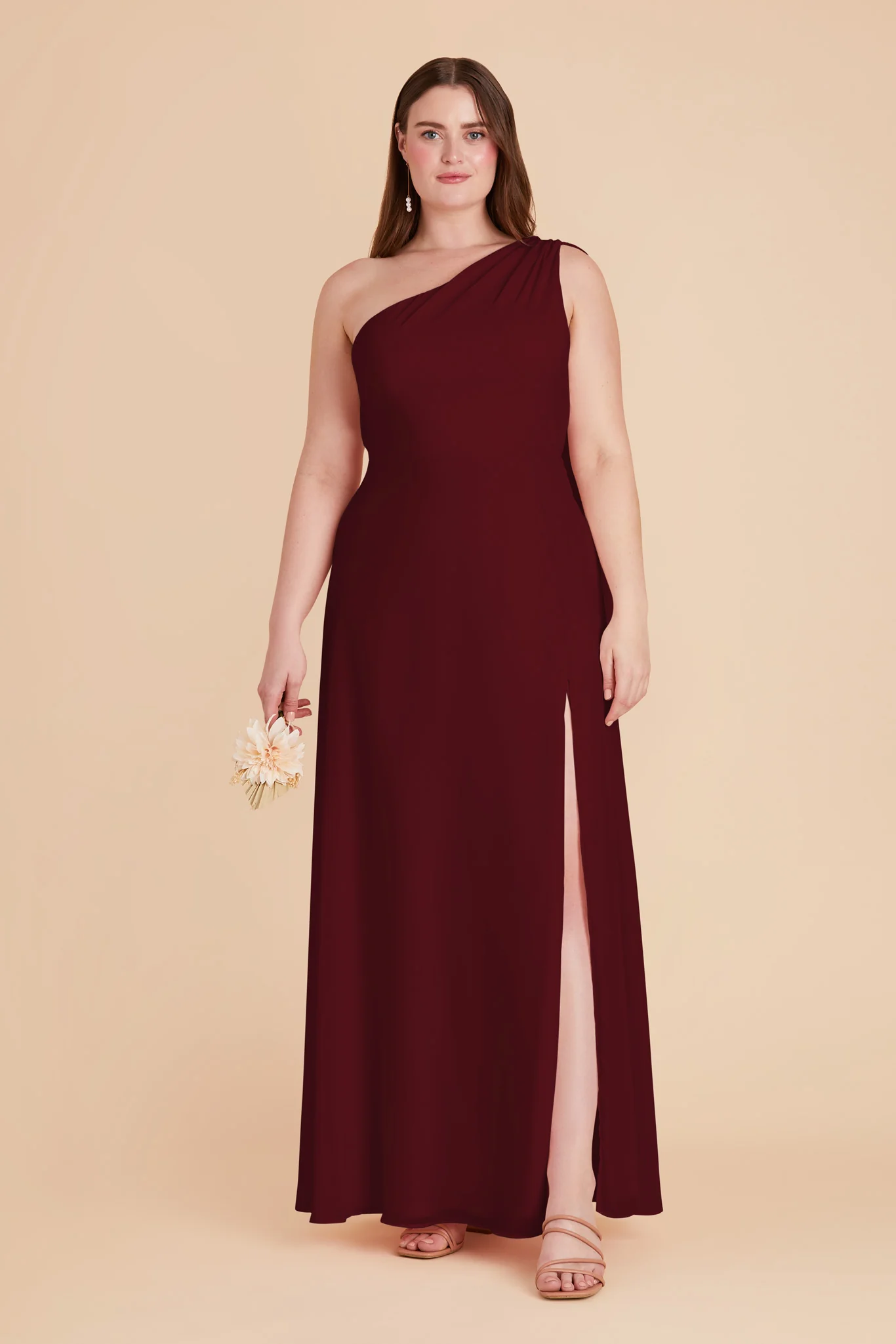 Melissa Chiffon Dress - Cabernet - Image 11
