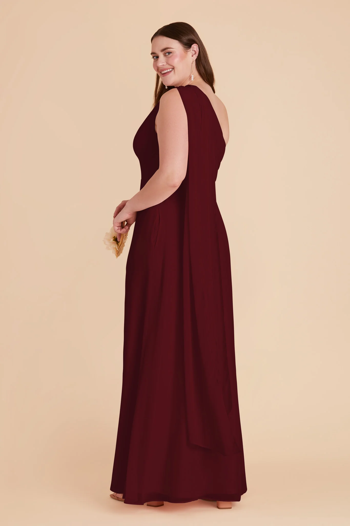 Melissa Chiffon Dress - Cabernet - Image 13