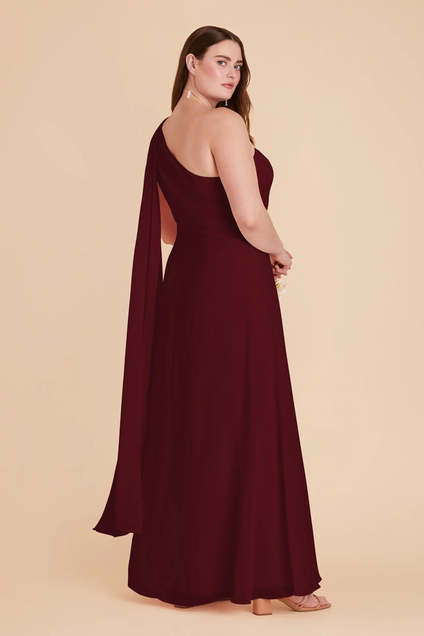 Melissa Chiffon Dress - Cabernet - Image 14