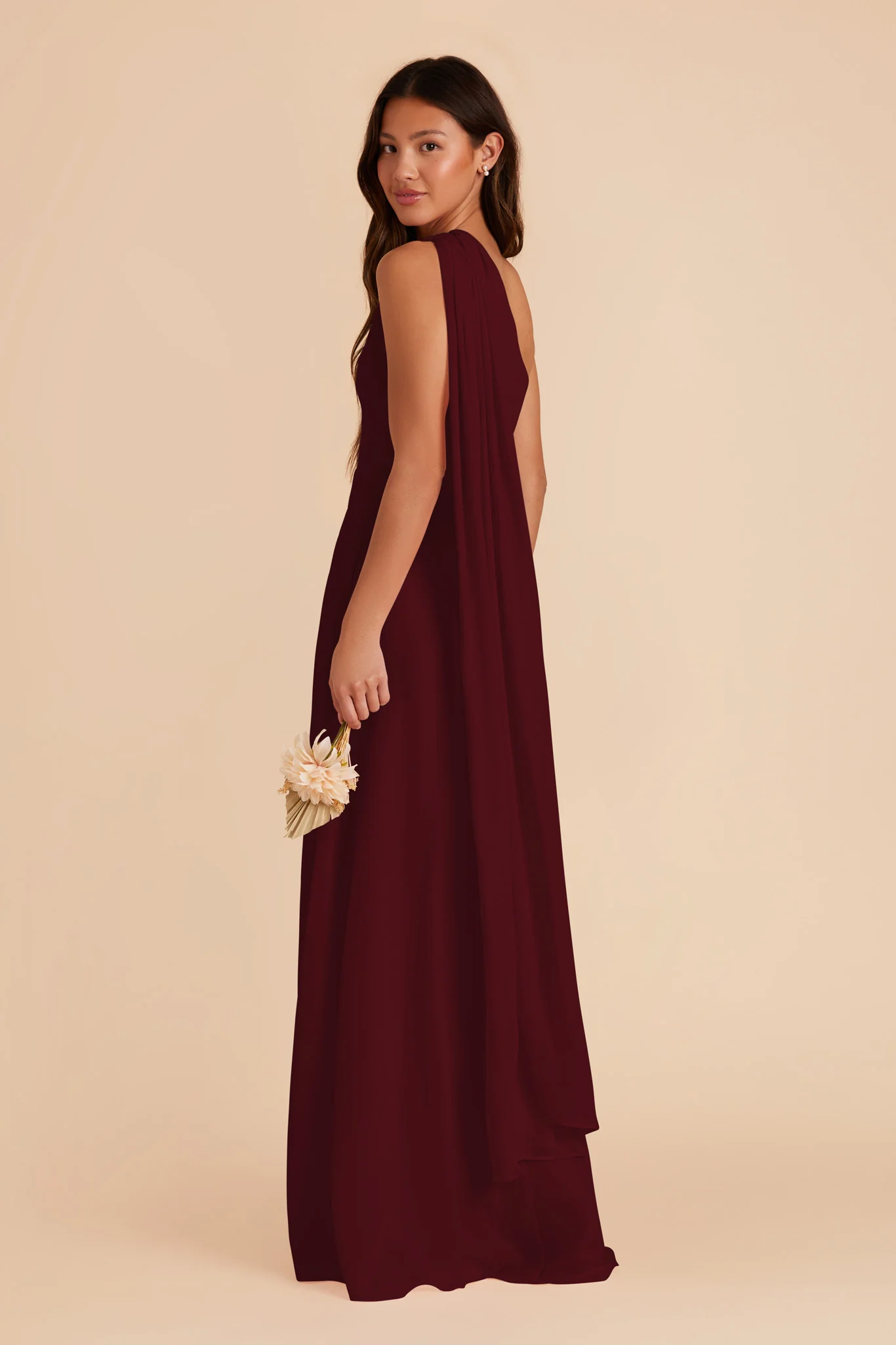 Melissa Chiffon Dress - Cabernet - Image 7