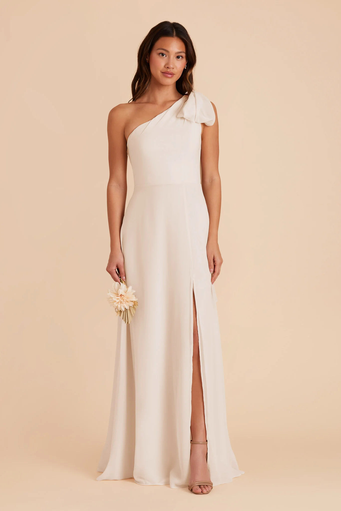 Melissa Chiffon Dress - Champagne - Image 4
