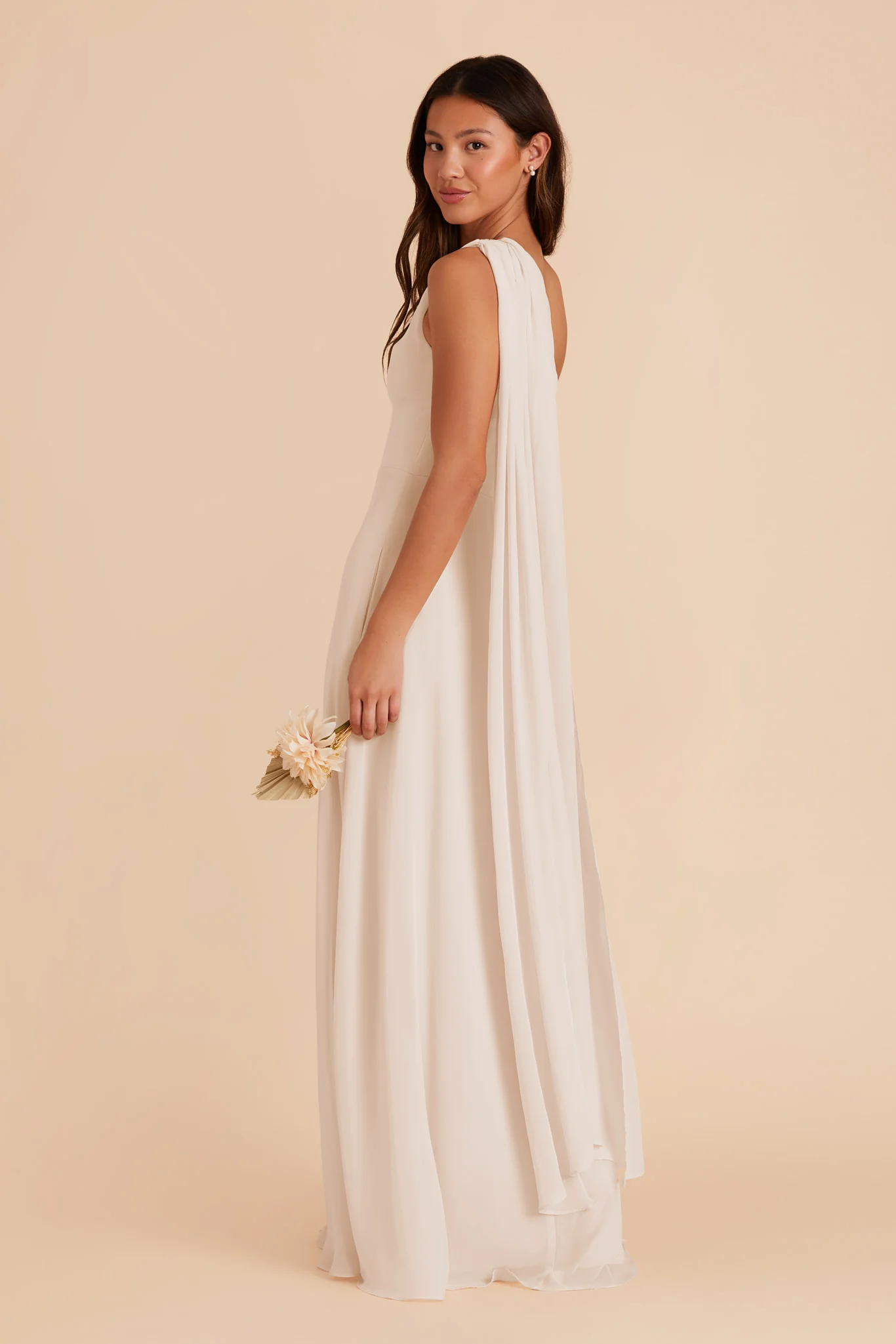Melissa Chiffon Dress - Champagne - Image 5