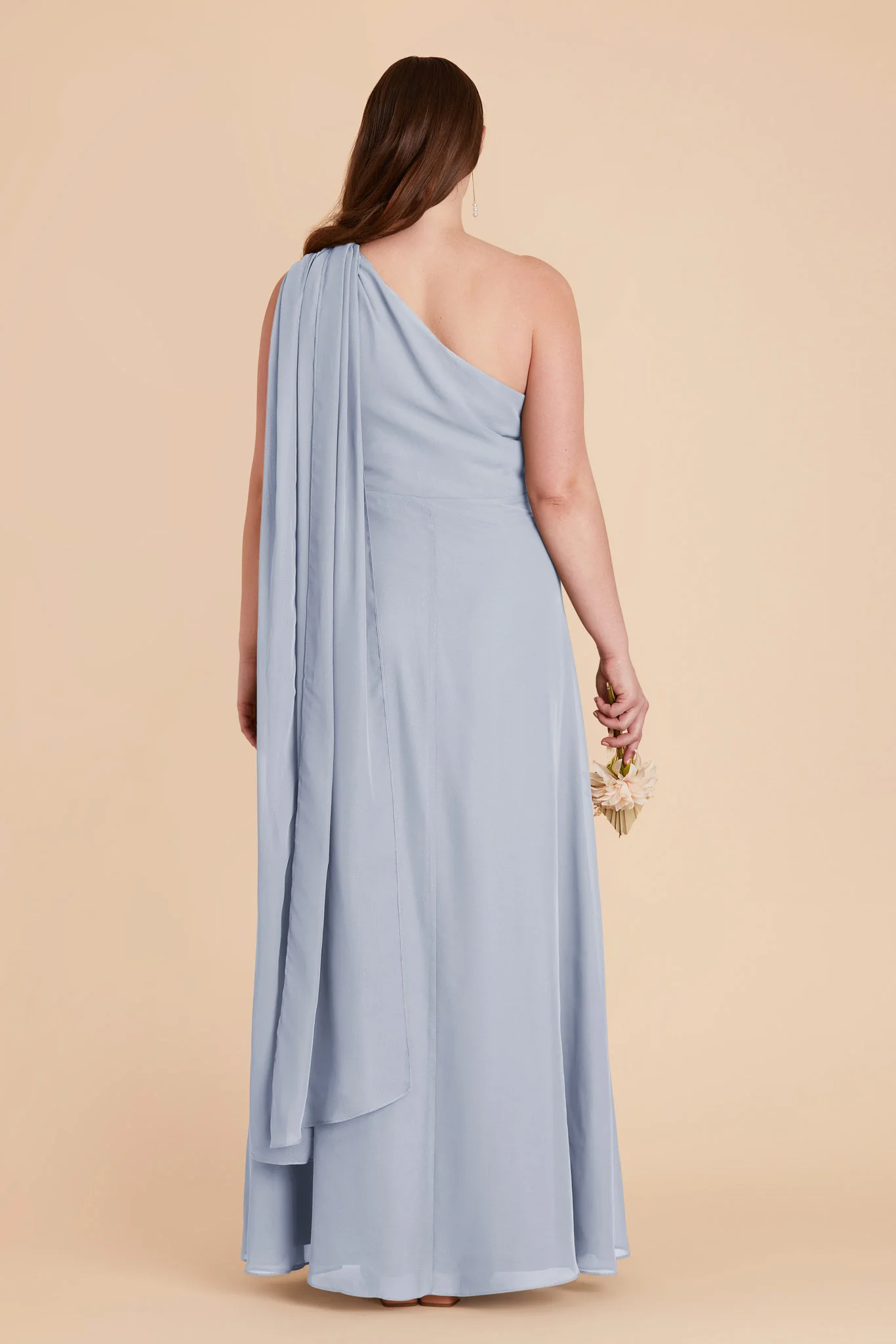 Melissa Chiffon Dress - Dusty Blue - Image 10