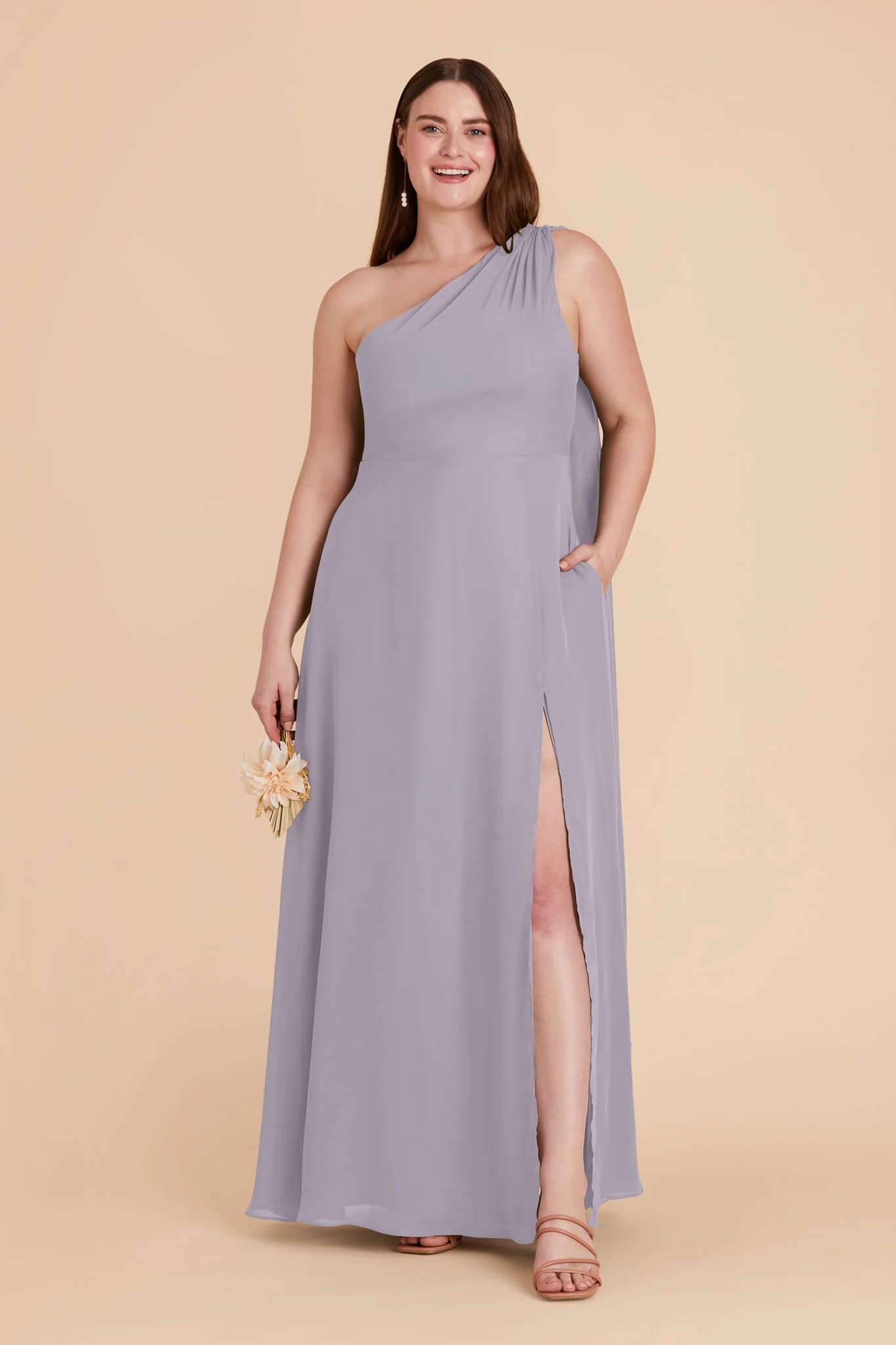 Melissa Chiffon Dress - Dusty Lilac - Image 7