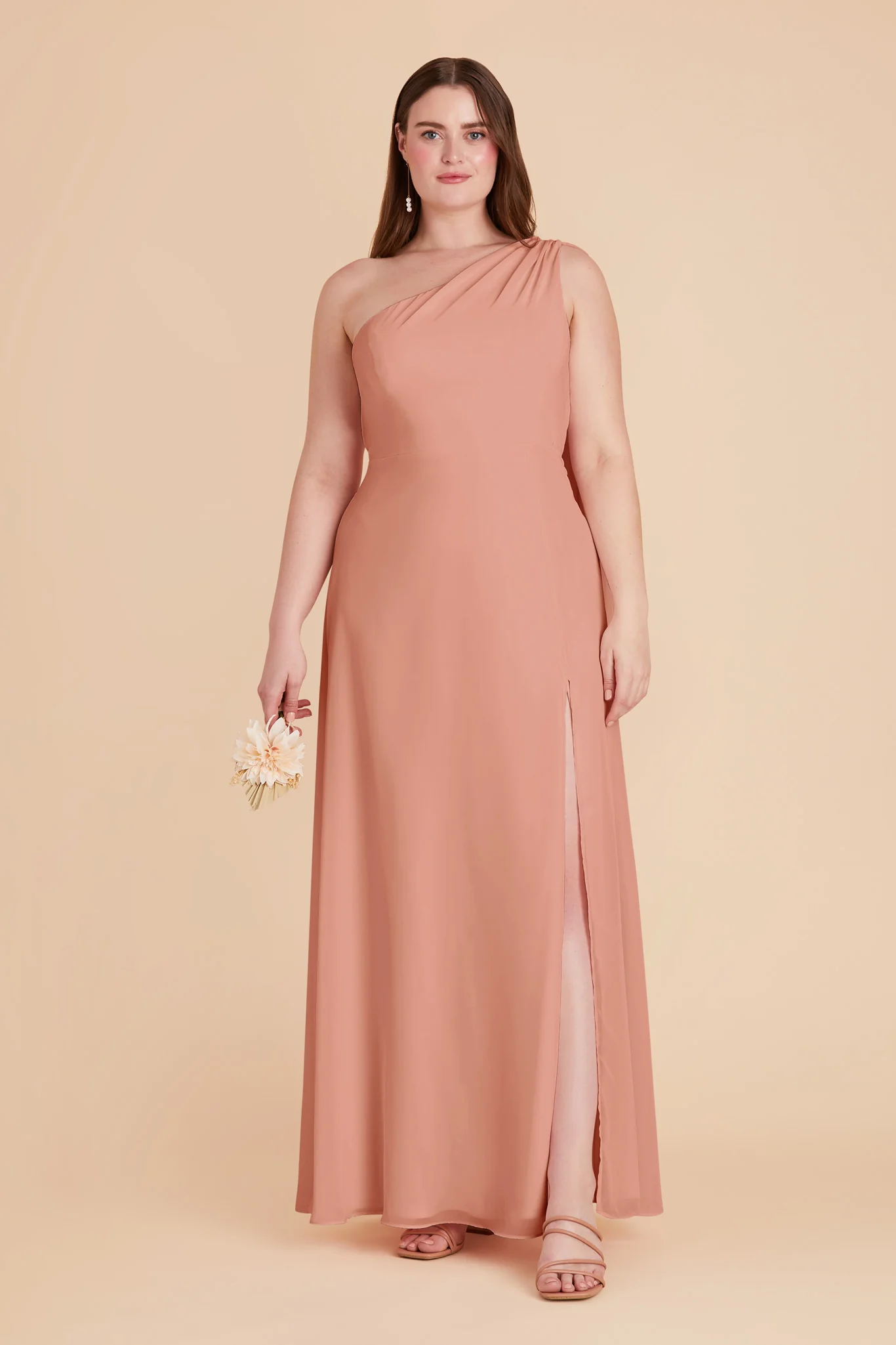 Melissa Chiffon Dress - Dusty Rose - Image 11