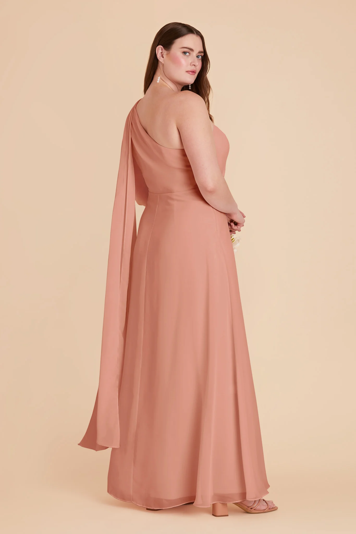 Melissa Chiffon Dress - Dusty Rose - Image 14