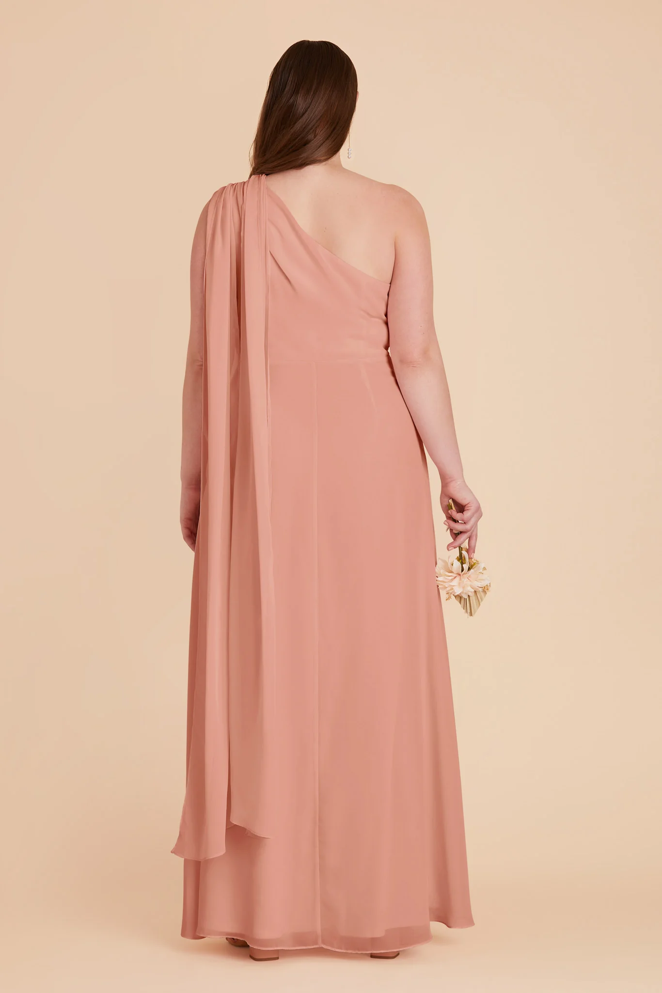 Melissa Chiffon Dress - Dusty Rose - Image 15