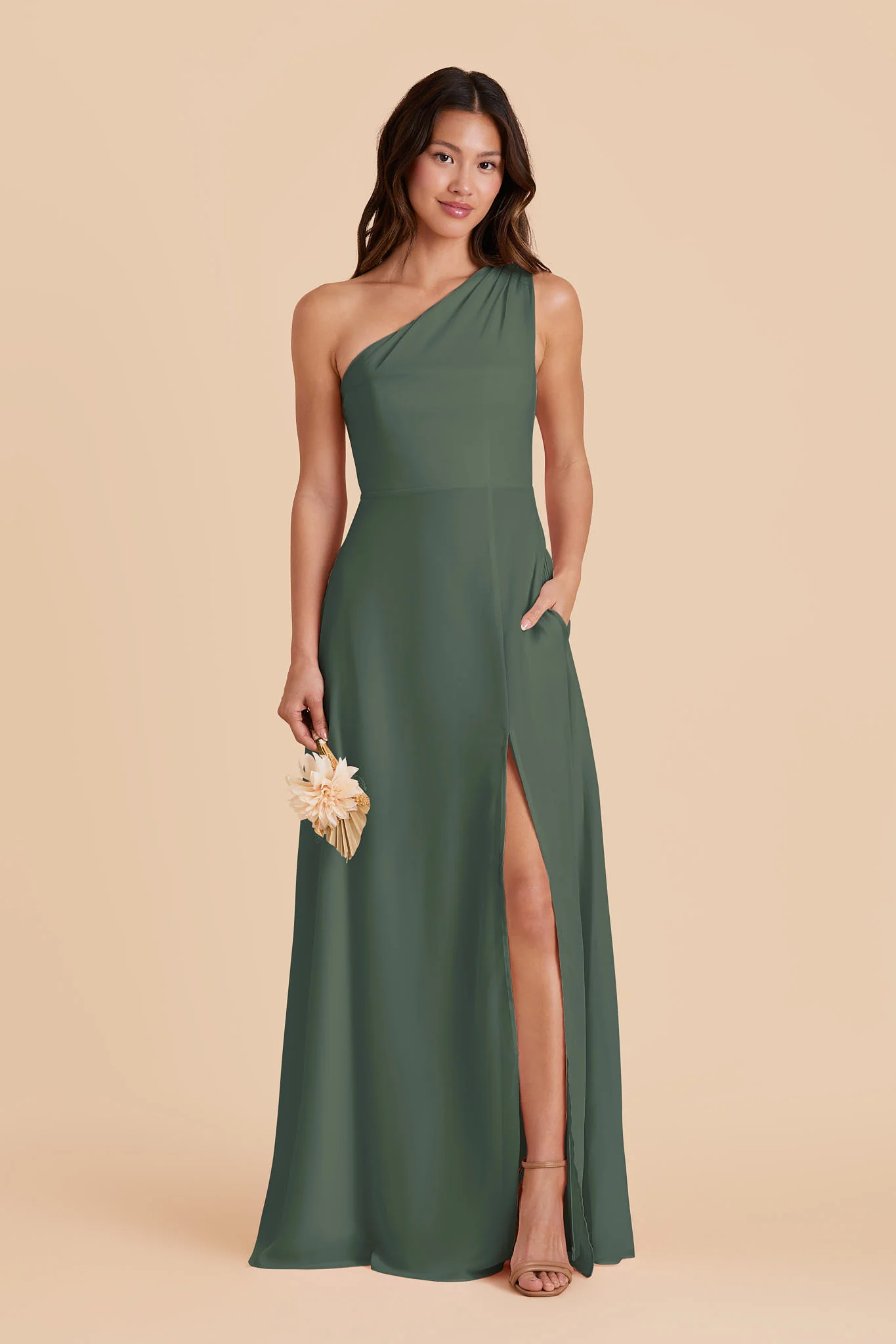 Melissa Chiffon Dress - Eucalyptus - Image 3