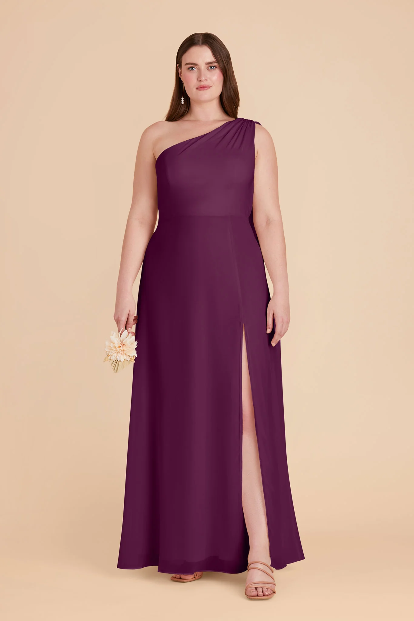 Melissa Chiffon Dress - Fig - Image 2