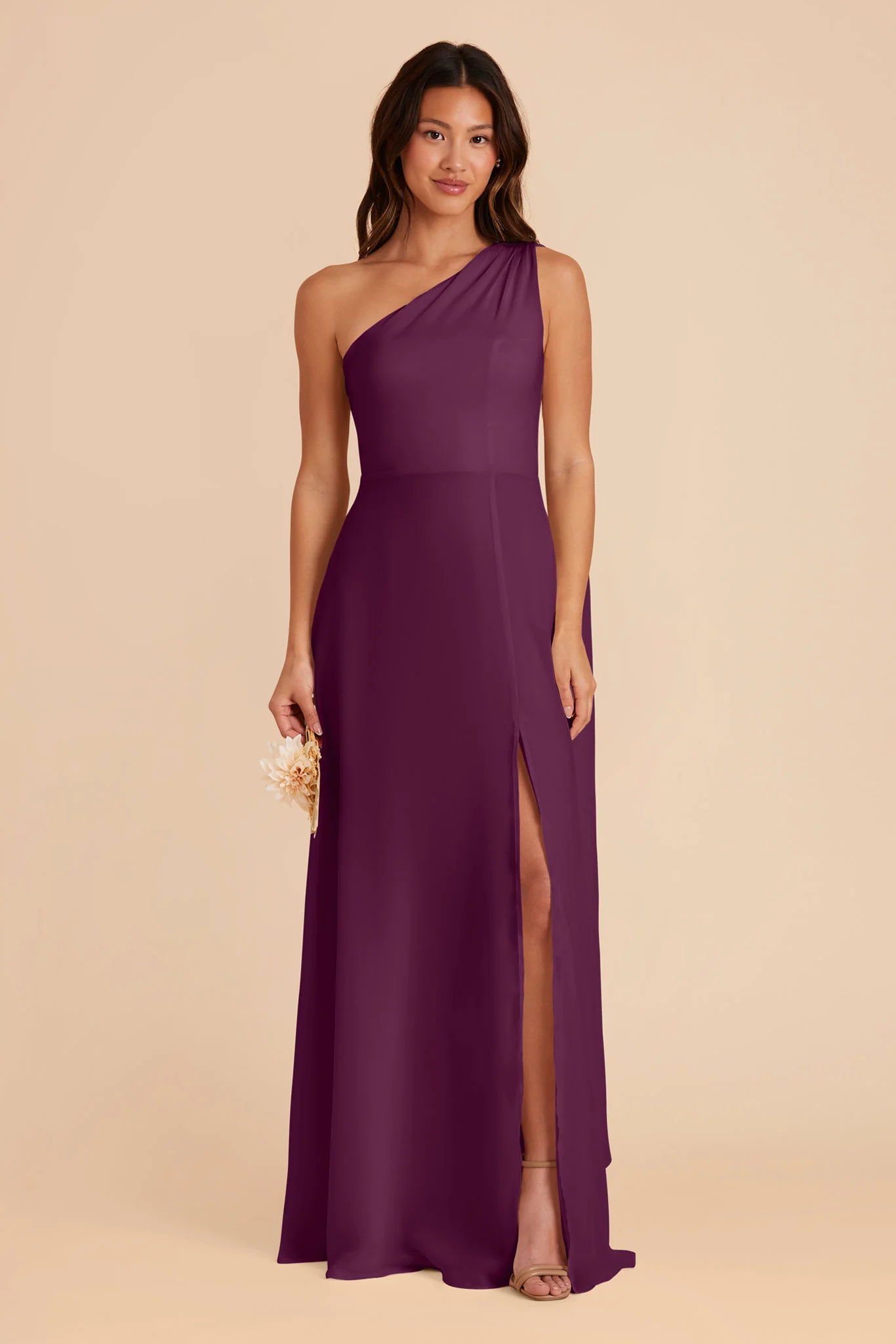 Melissa Chiffon Dress - Fig - Image 3