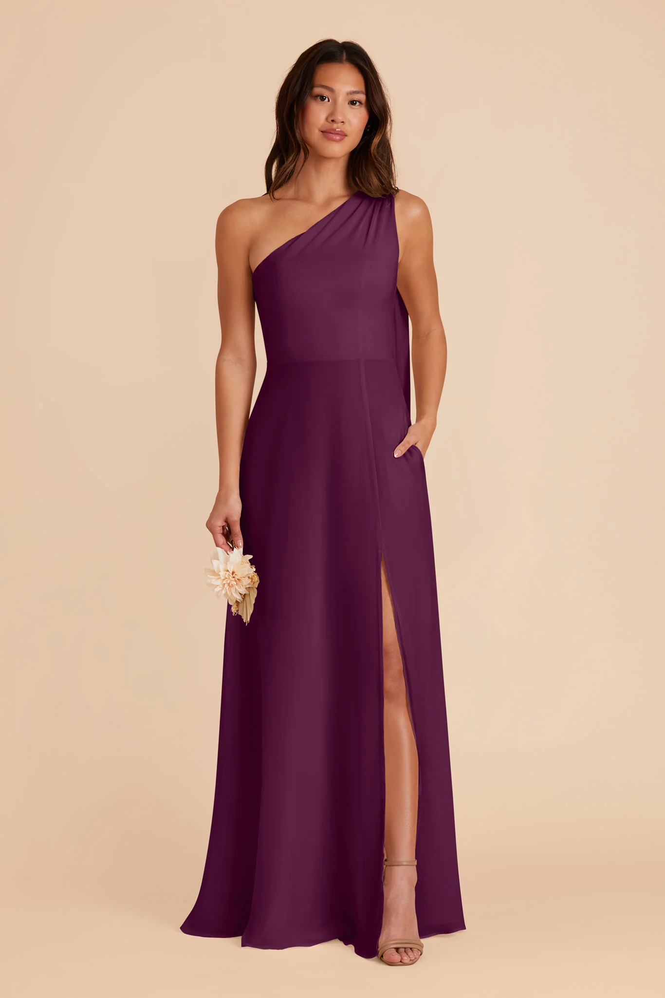Melissa Chiffon Dress - Fig - Image 4