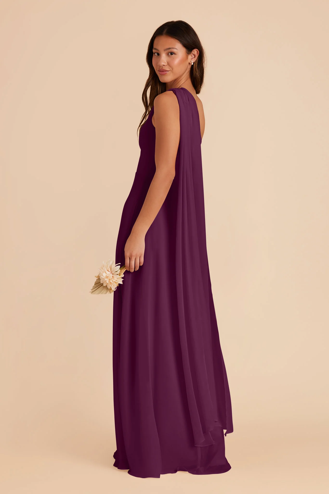 Melissa Chiffon Dress - Fig - Image 5