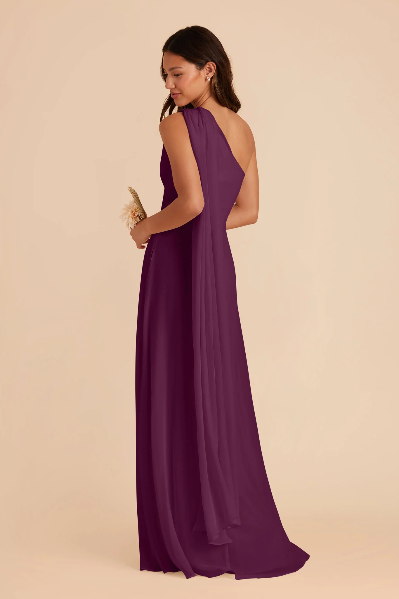 Melissa Chiffon Dress - Fig - Image 7