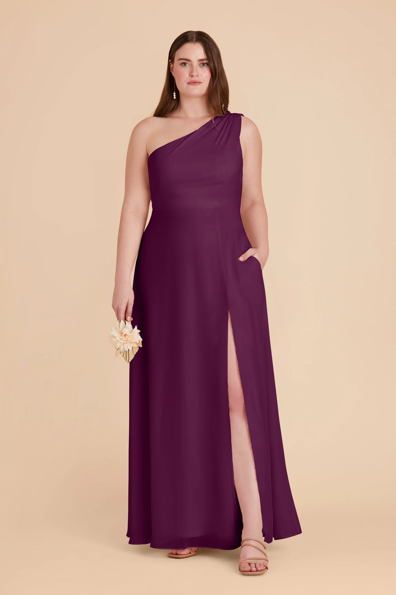 Melissa Chiffon Dress - Fig - Image 9