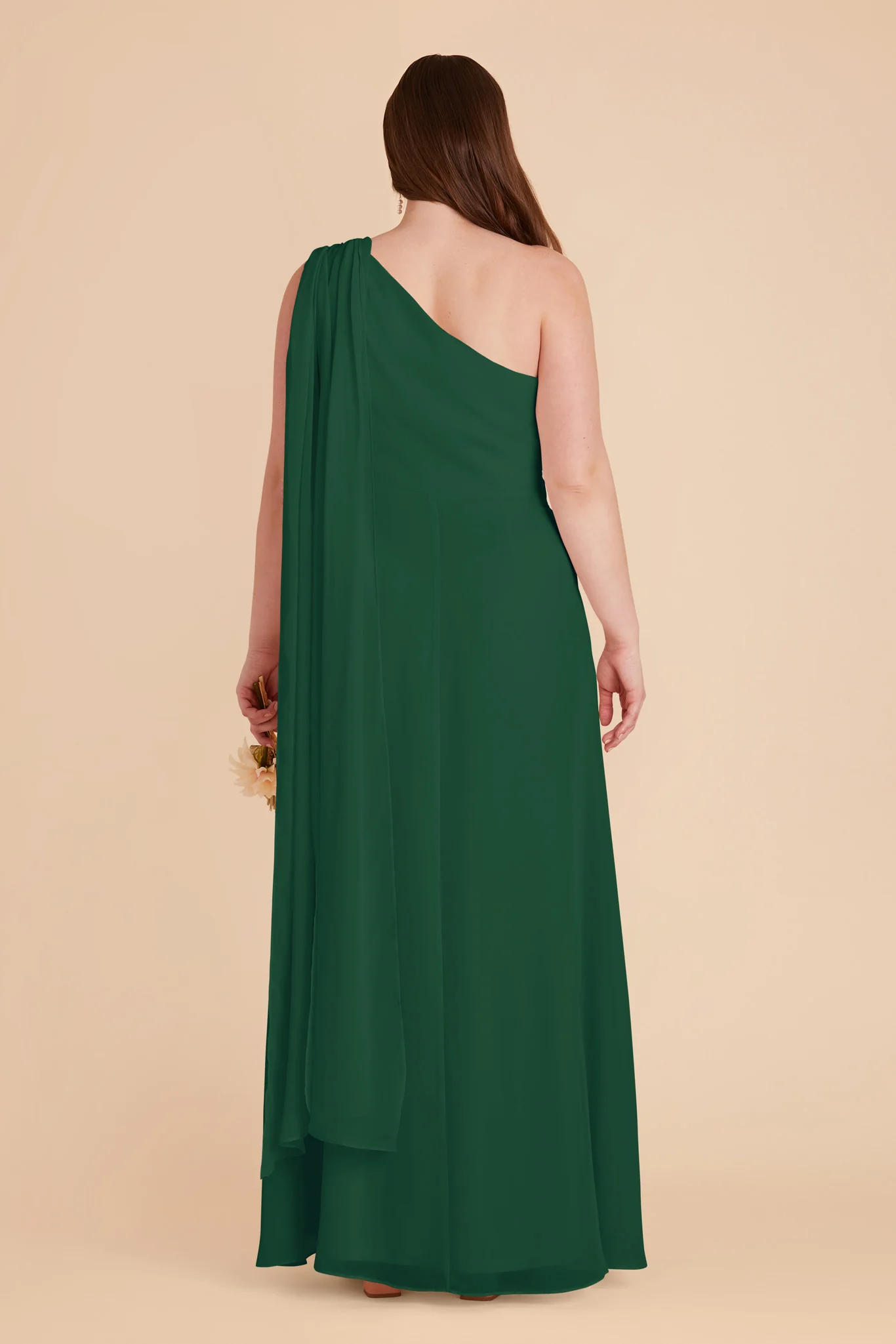 Melissa Chiffon Dress - Forest Green - Image 11