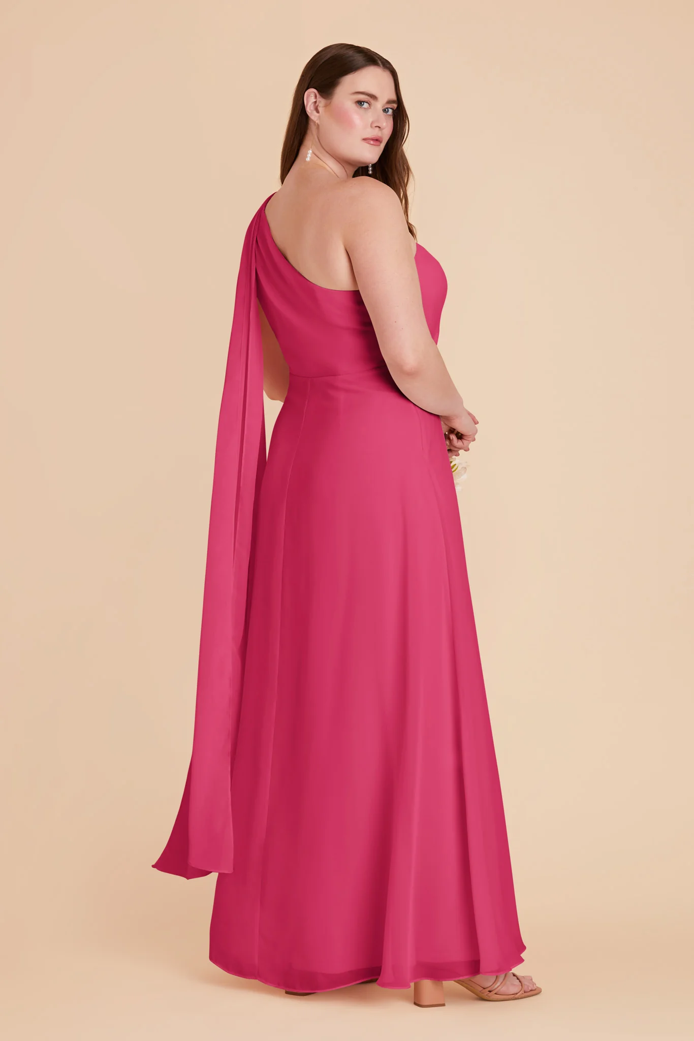 Melissa Chiffon Dress - Fuchsia - Image 14