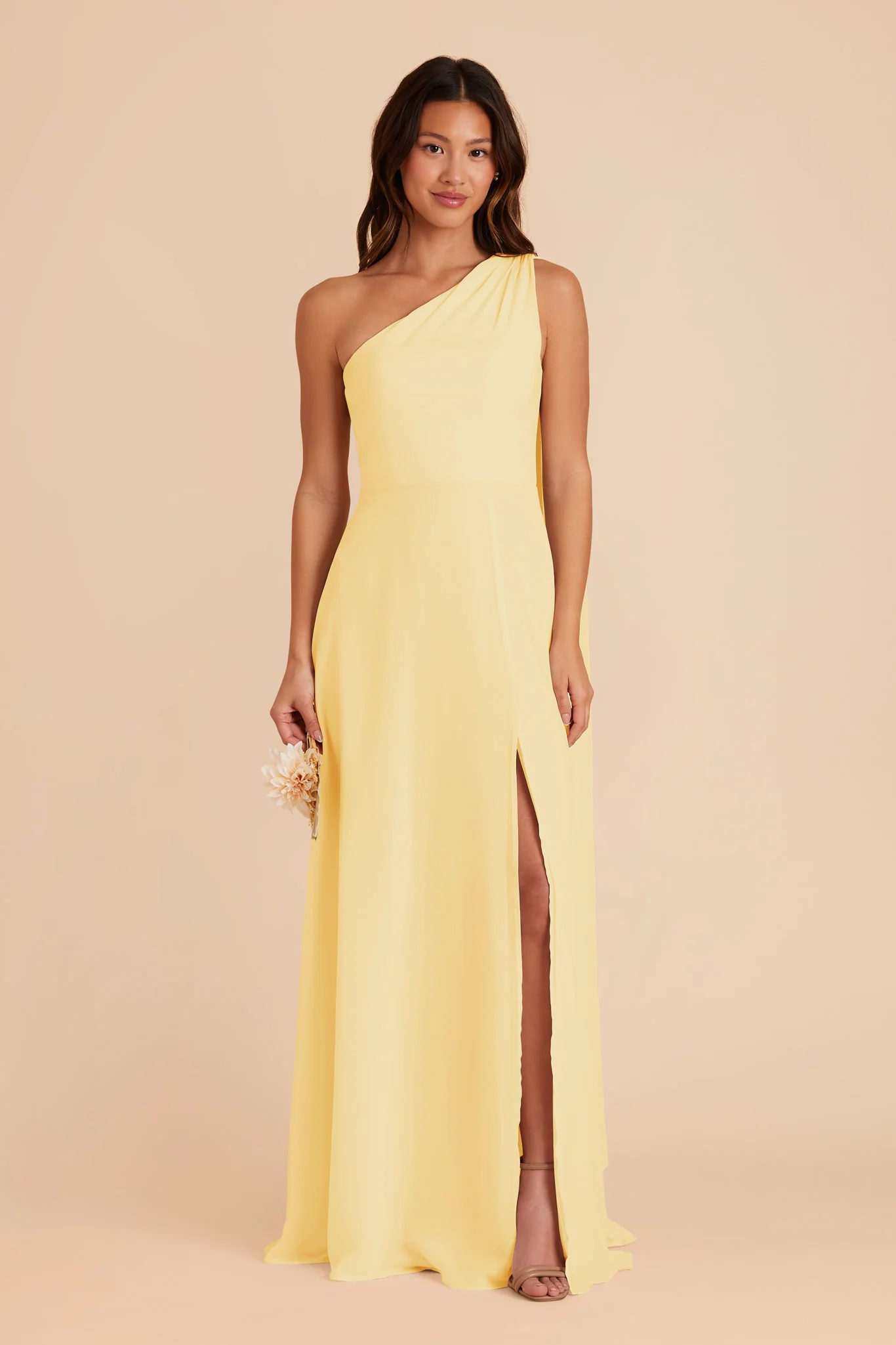 Melissa Chiffon Dress - Lemon Sorbet - Image 3