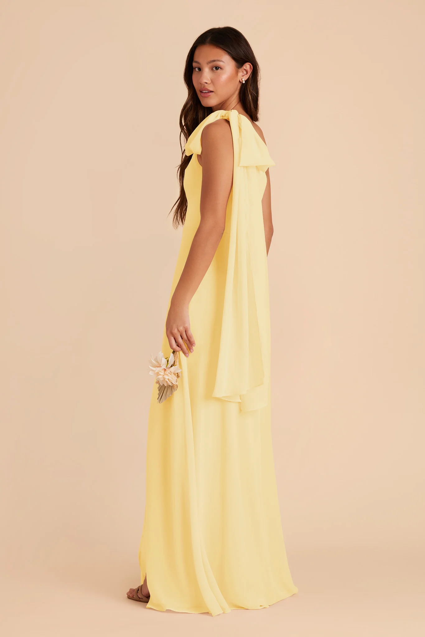 Melissa Chiffon Dress - Lemon Sorbet - Image 4