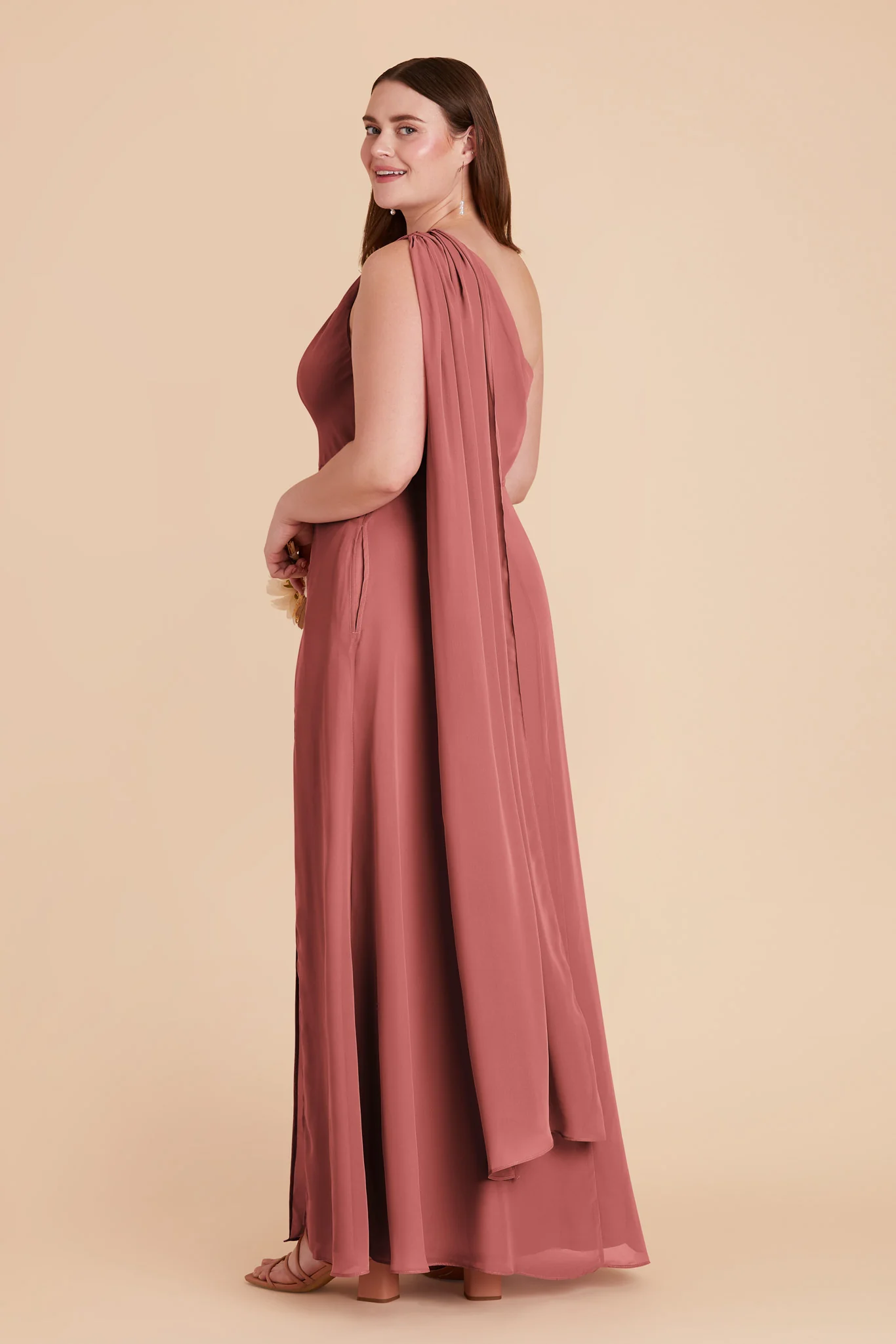 Melissa Chiffon Dress - Mulberry - Image 11