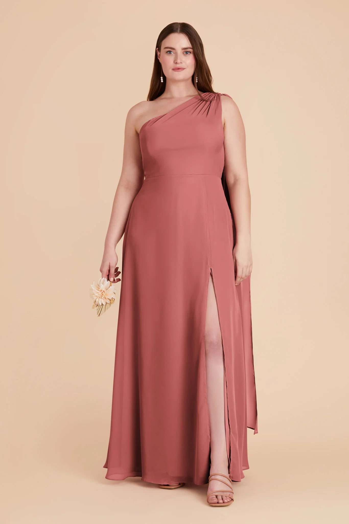 Melissa Chiffon Dress - Mulberry - Image 2
