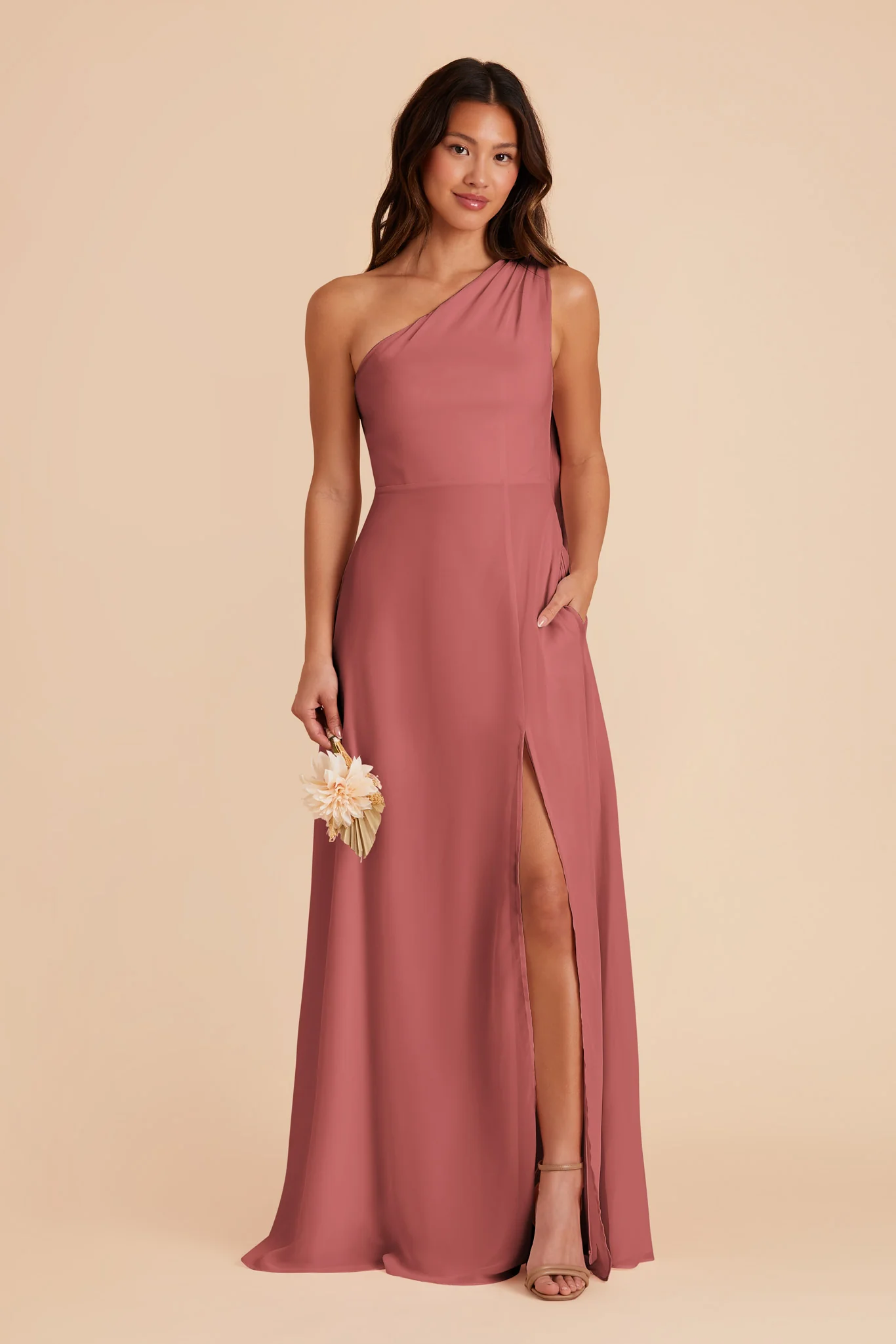 Melissa Chiffon Dress - Mulberry - Image 3