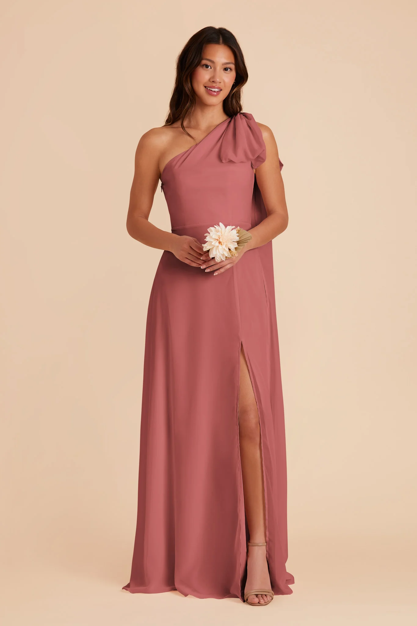 Melissa Chiffon Dress - Mulberry - Image 4