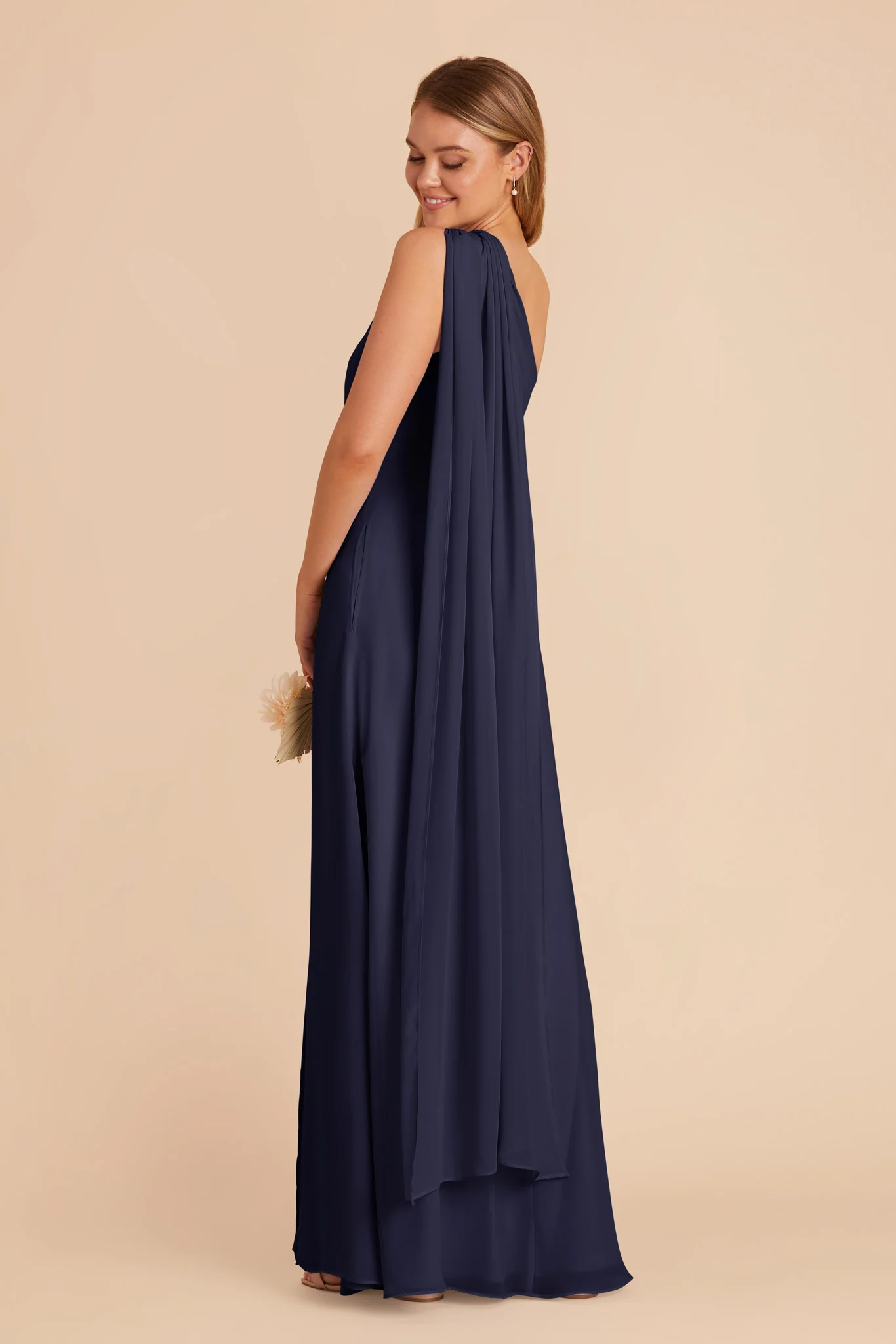 Melissa Chiffon Dress - Navy - Image 6