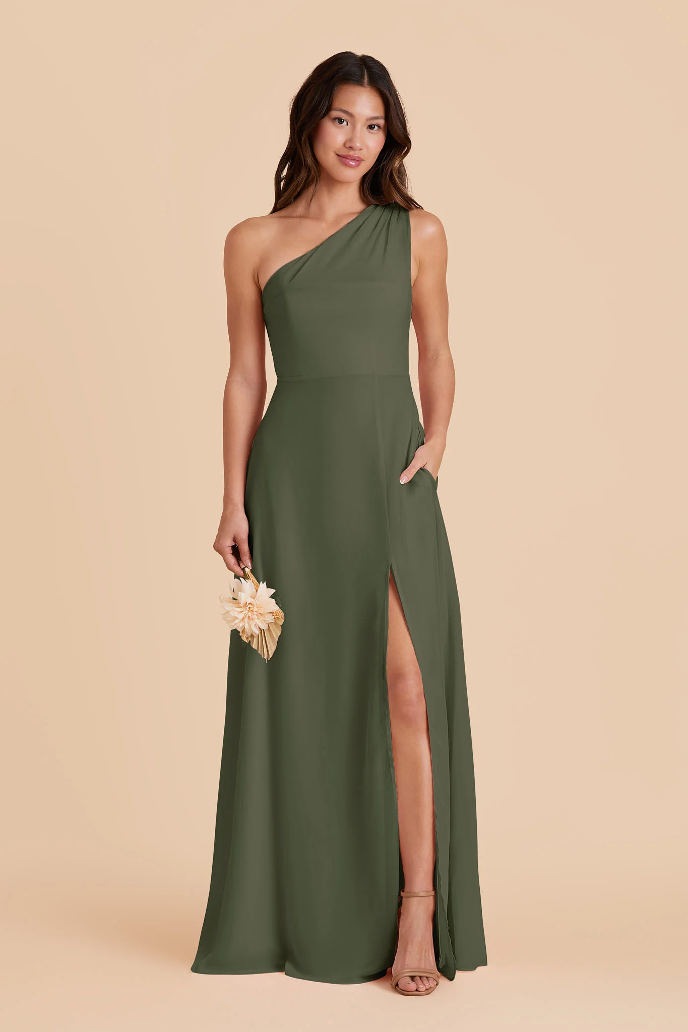 Melissa Chiffon Dress - Olive