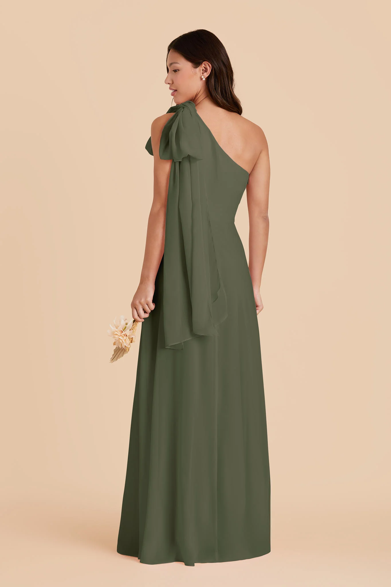 Melissa Chiffon Dress - Olive - Image 7