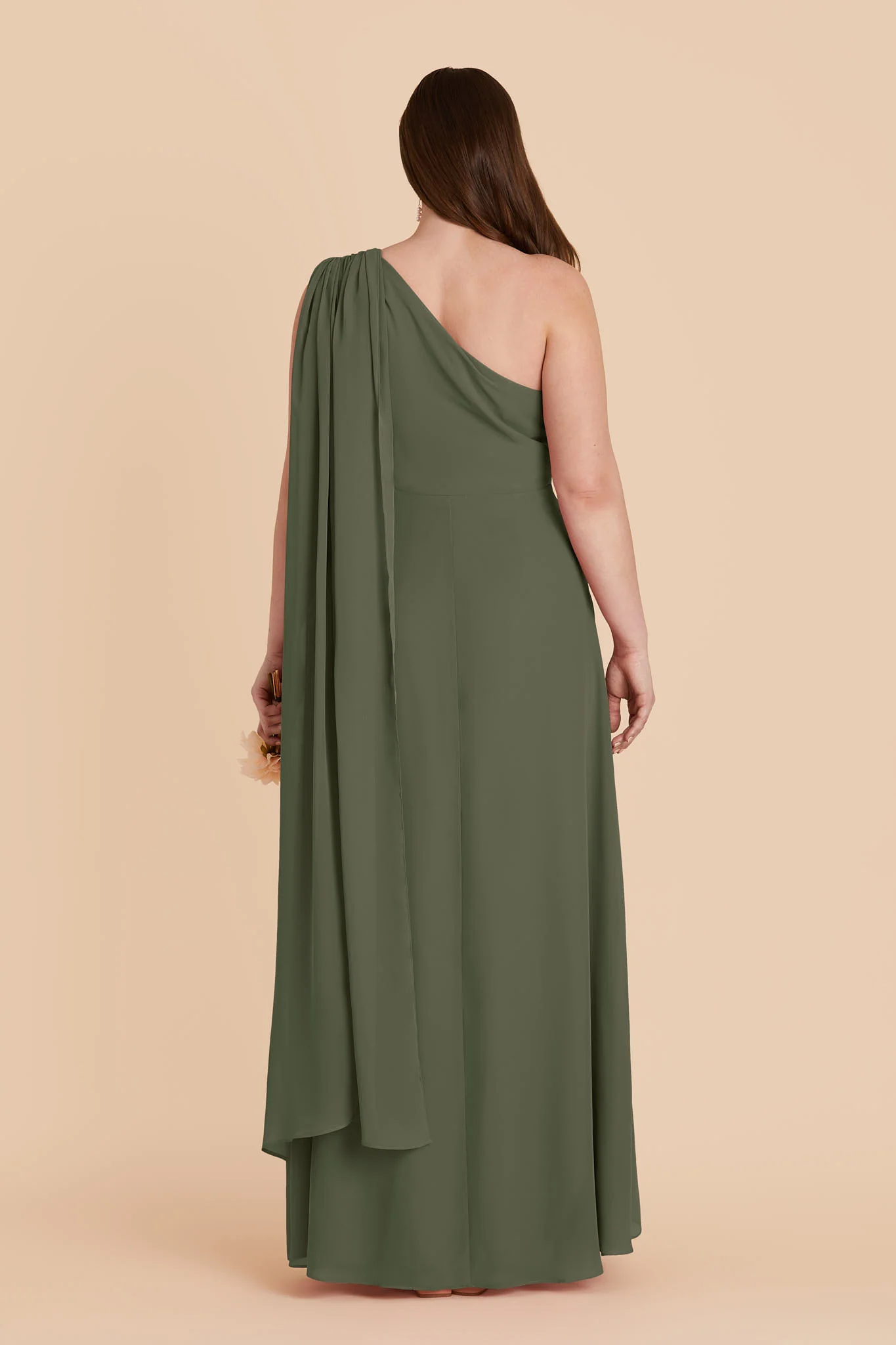 Melissa Chiffon Dress - Olive - Image 8