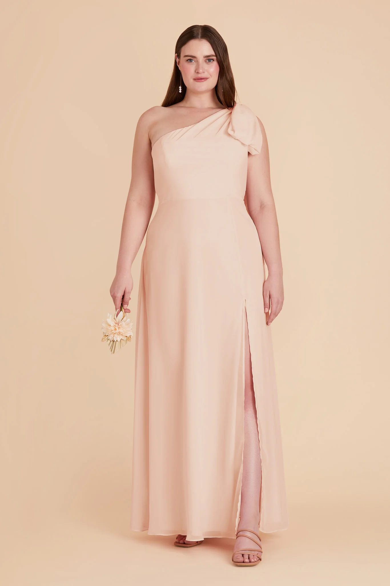 Melissa Chiffon Dress - Pale Blush - Image 10
