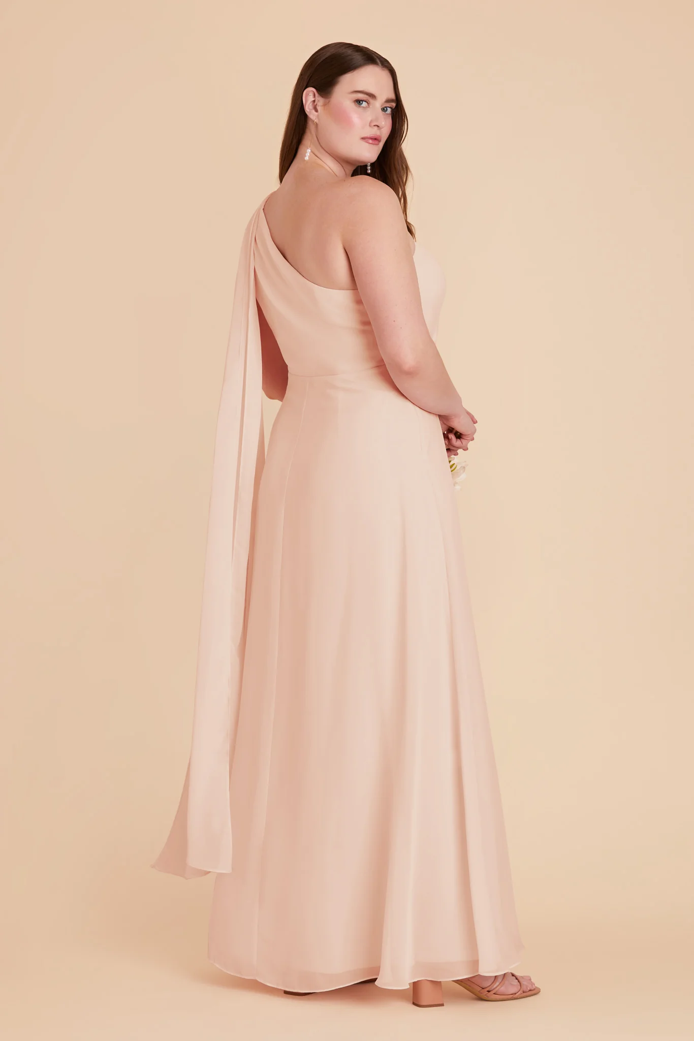 Melissa Chiffon Dress - Pale Blush - Image 14