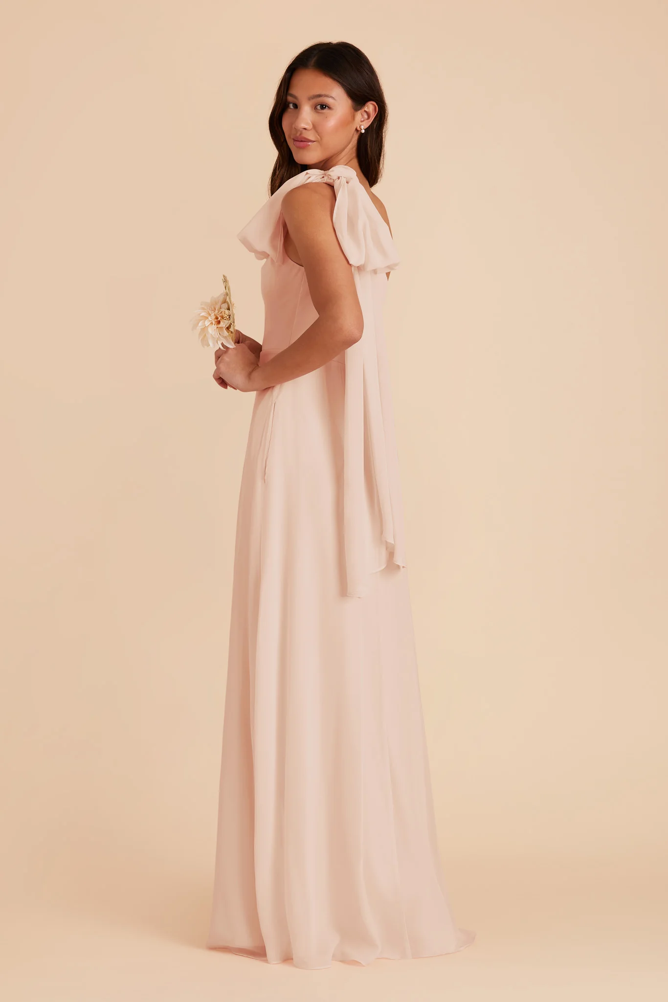 Melissa Chiffon Dress - Pale Blush - Image 6
