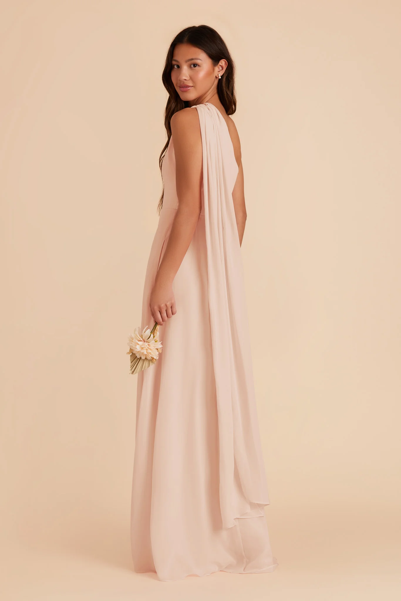 Melissa Chiffon Dress - Pale Blush - Image 7