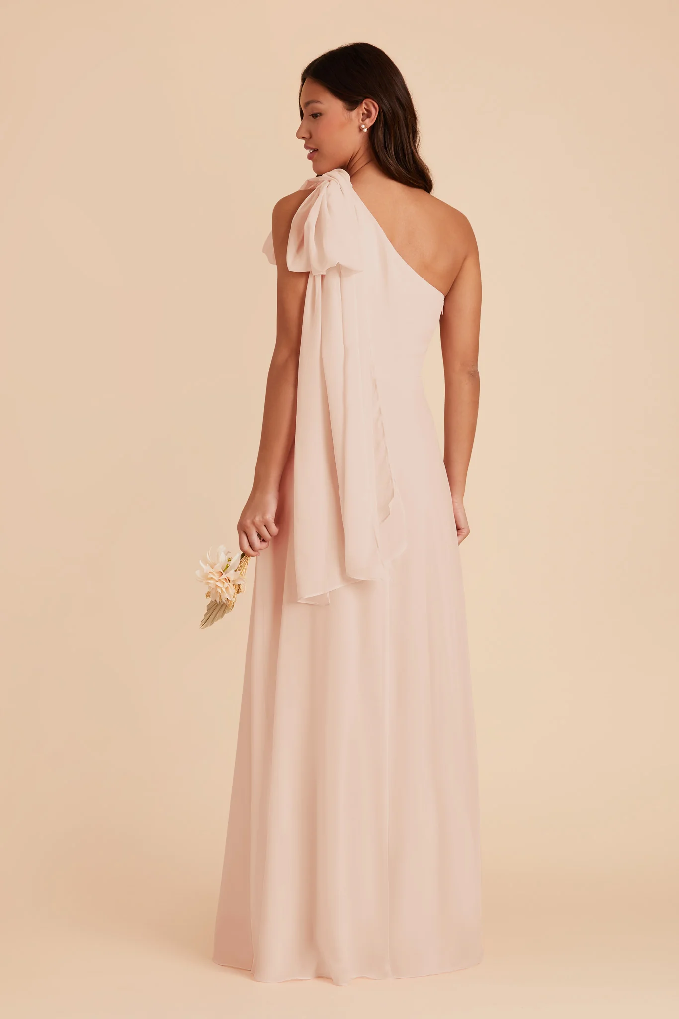 Melissa Chiffon Dress - Pale Blush - Image 8