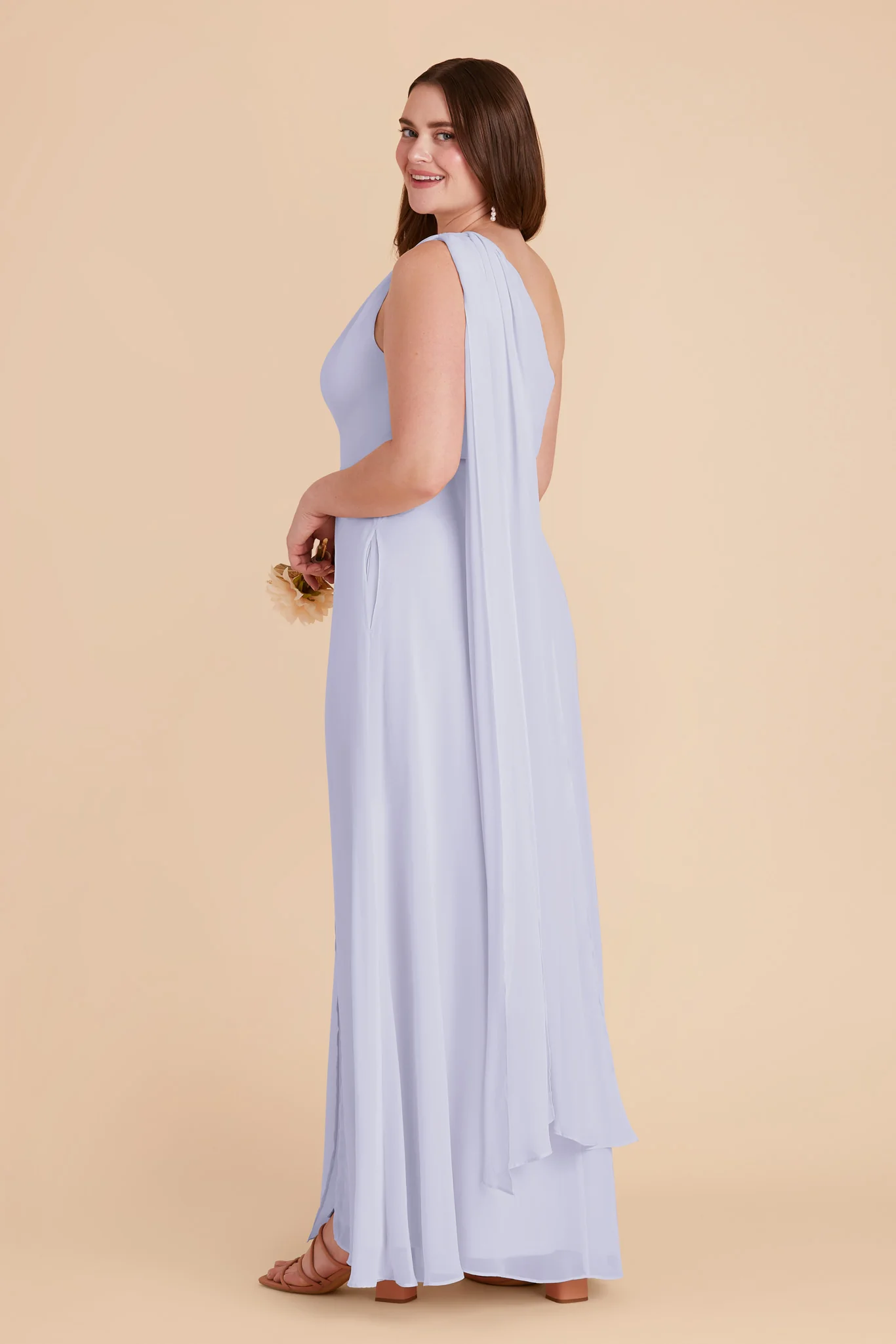 Melissa Chiffon Dress - Periwinkle Blue - Image 10