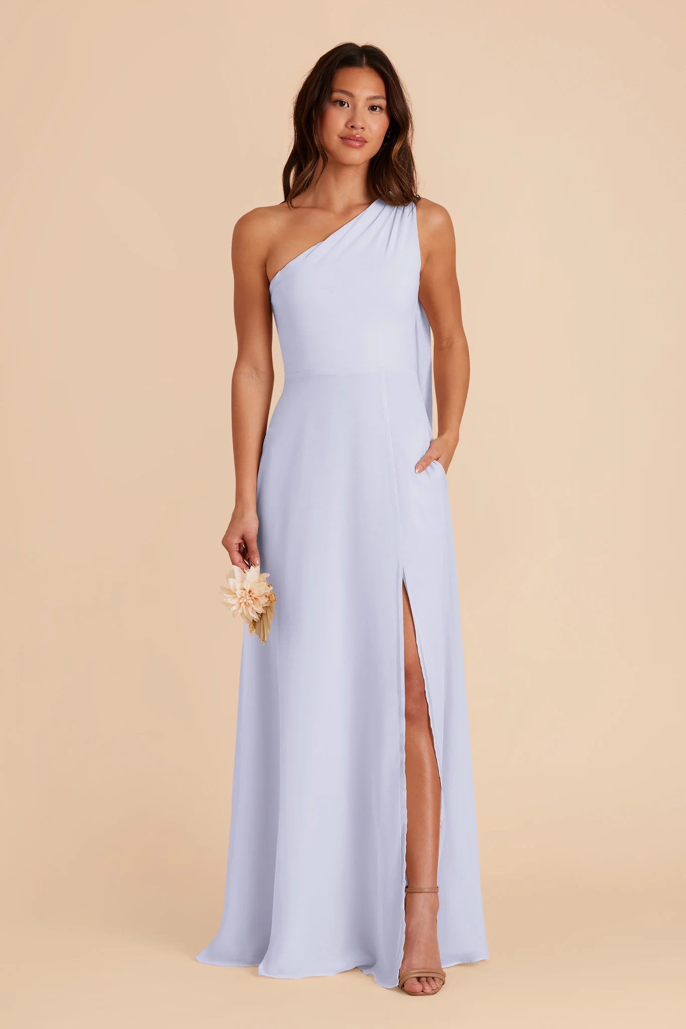 Melissa Chiffon Dress - Periwinkle Blue - Image 3