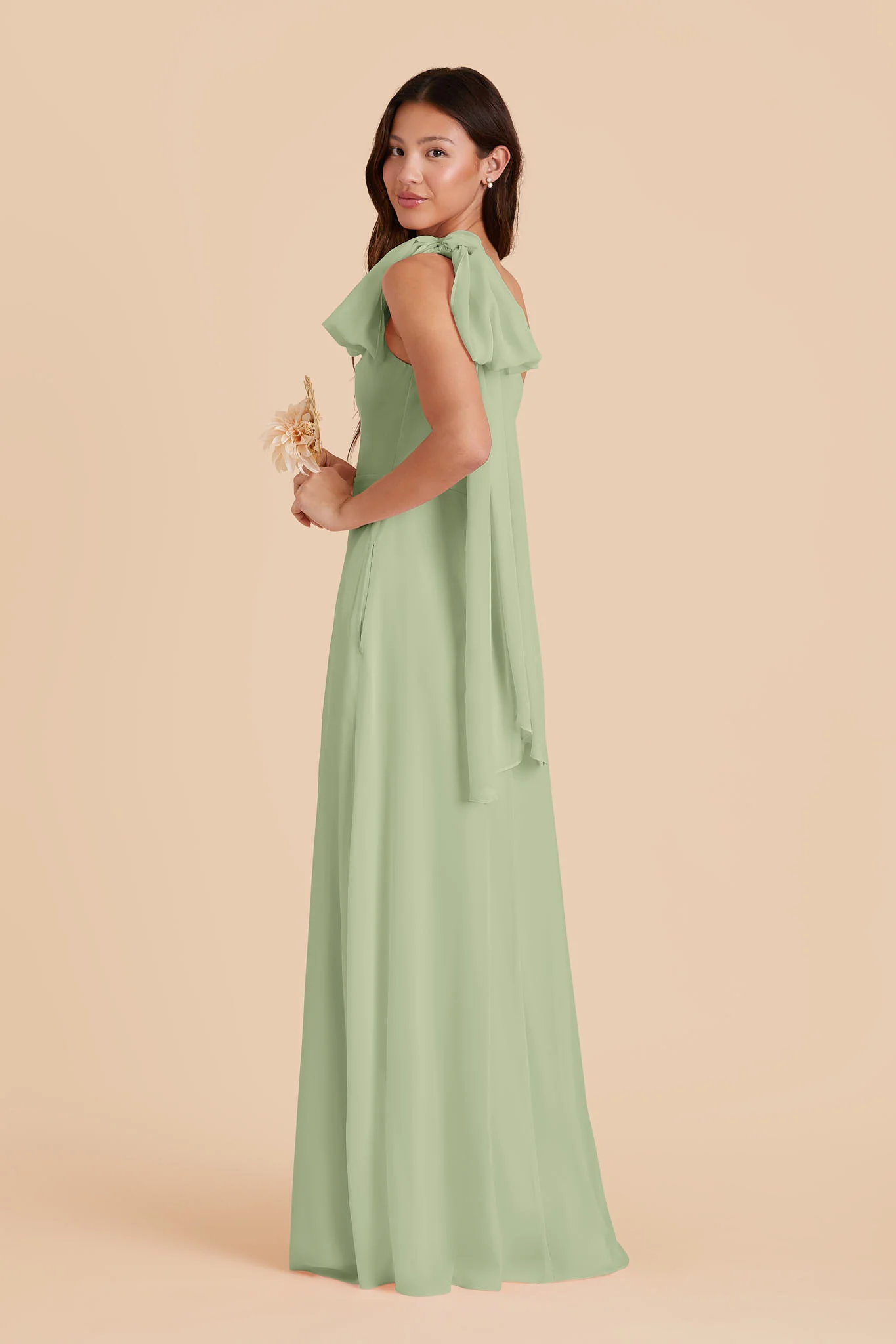 Melissa Chiffon Dress - Pistachio - Image 6
