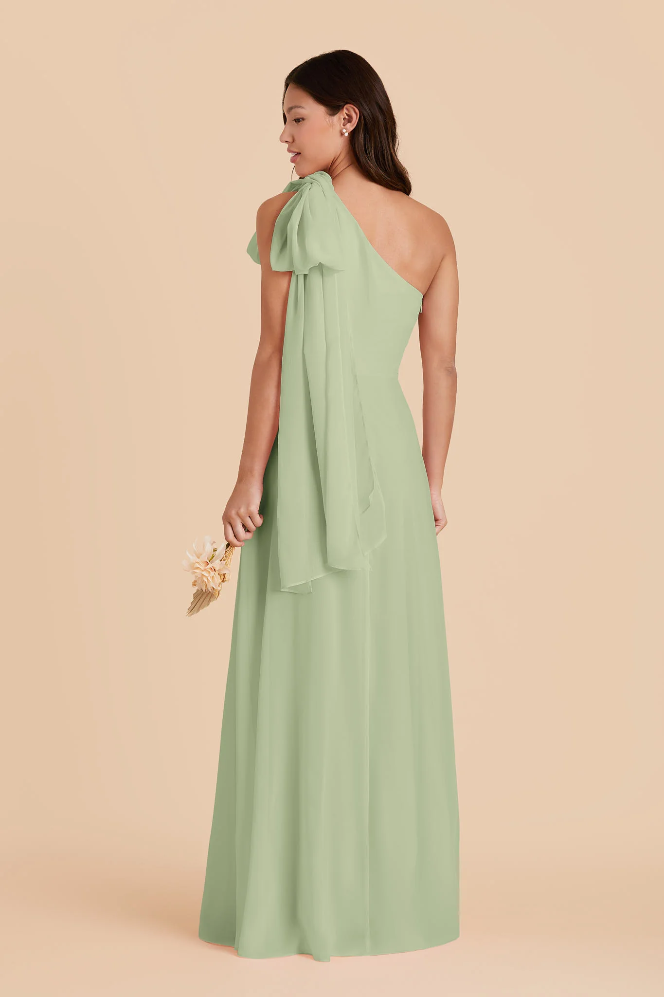 Melissa Chiffon Dress - Pistachio - Image 7