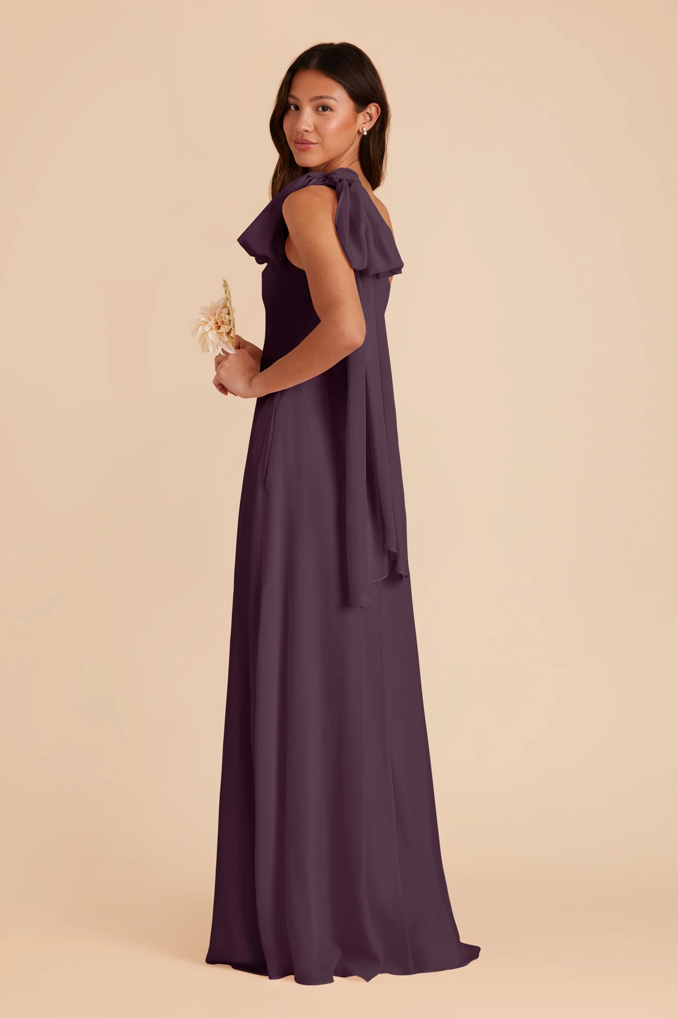 Melissa Chiffon Dress - Plum - Image 7
