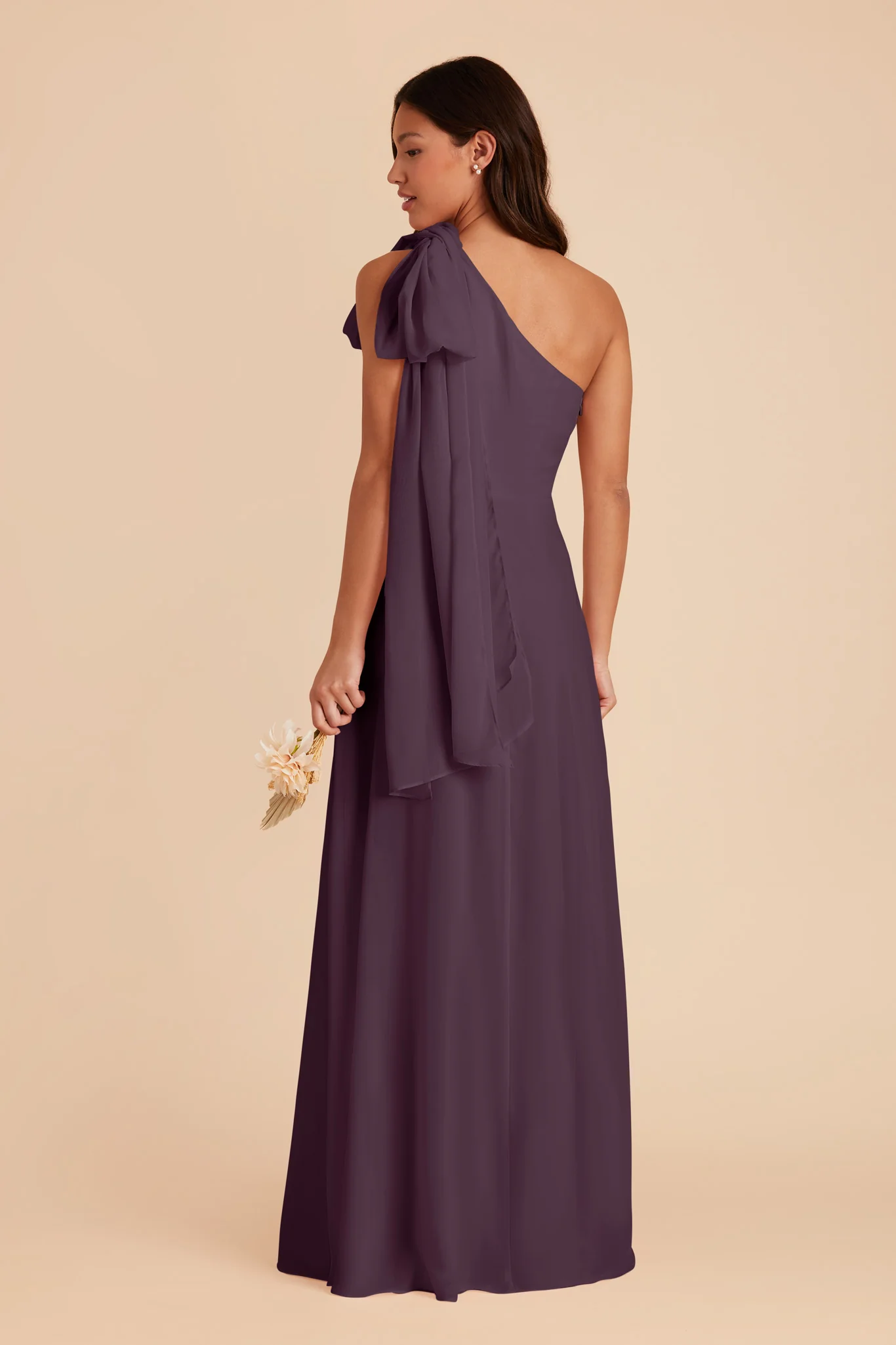 Melissa Chiffon Dress - Plum - Image 8