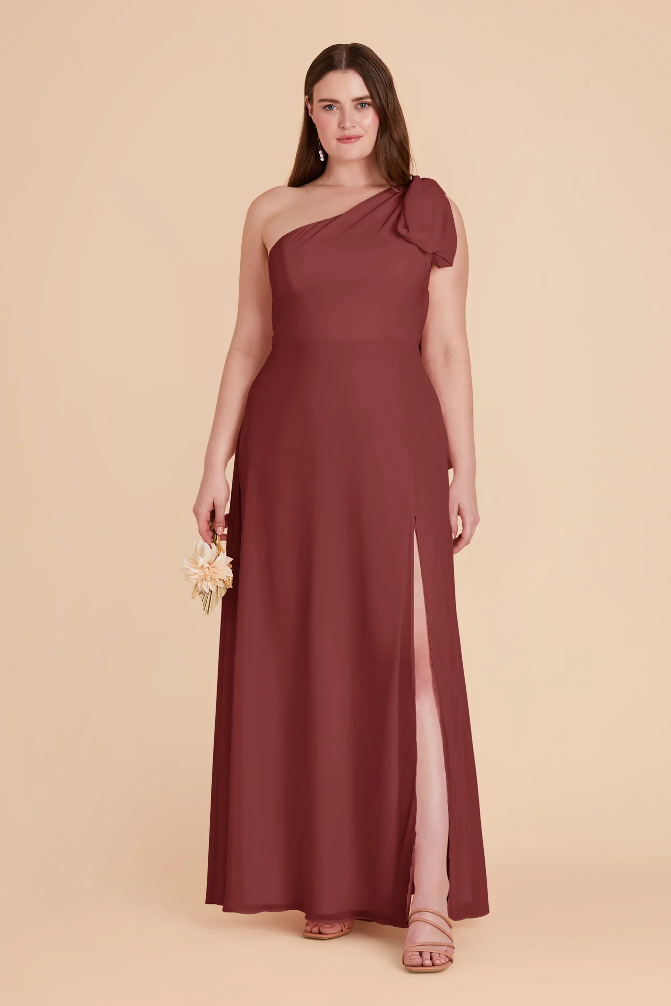 Melissa Chiffon Dress - Rosewood - Image 2