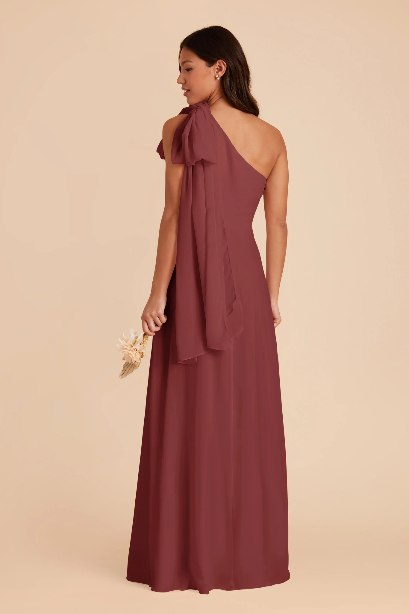 Melissa Chiffon Dress - Rosewood - Image 8