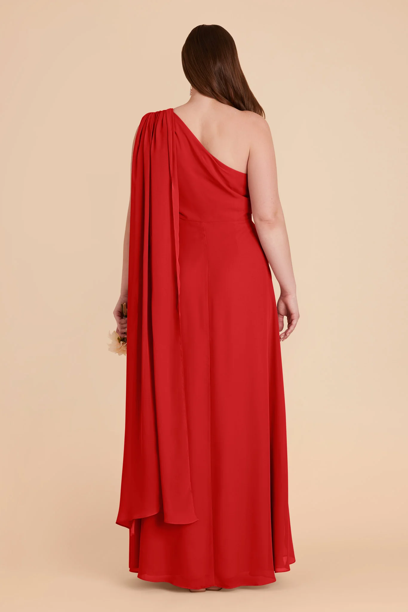 Melissa Chiffon Dress - Ruby Red - Image 7
