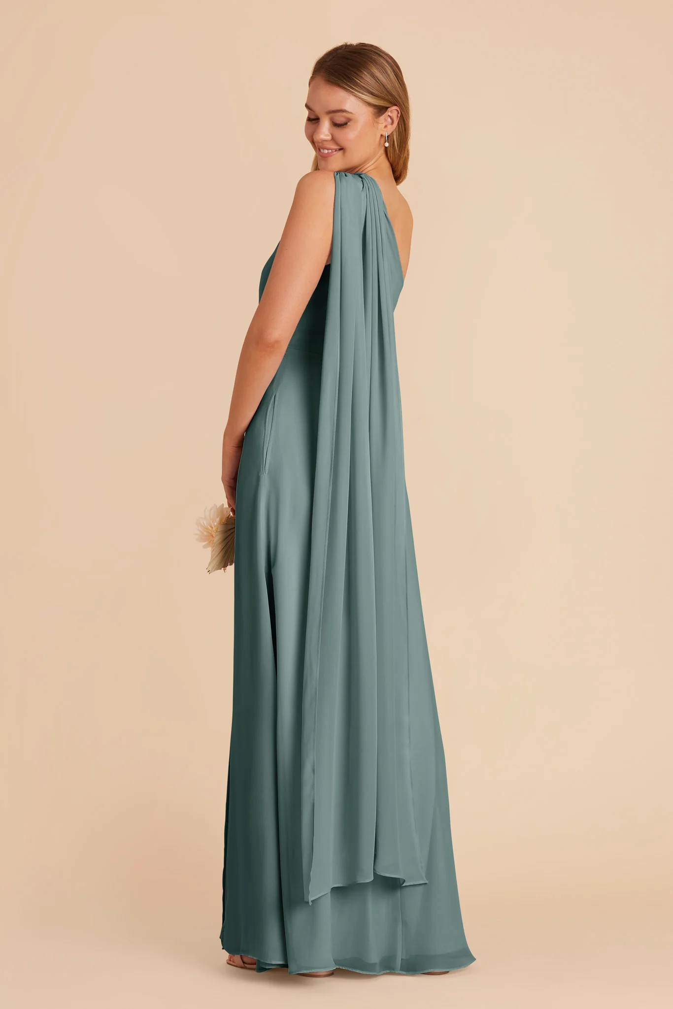 Melissa Chiffon Dress - Sea Glass - Image 6