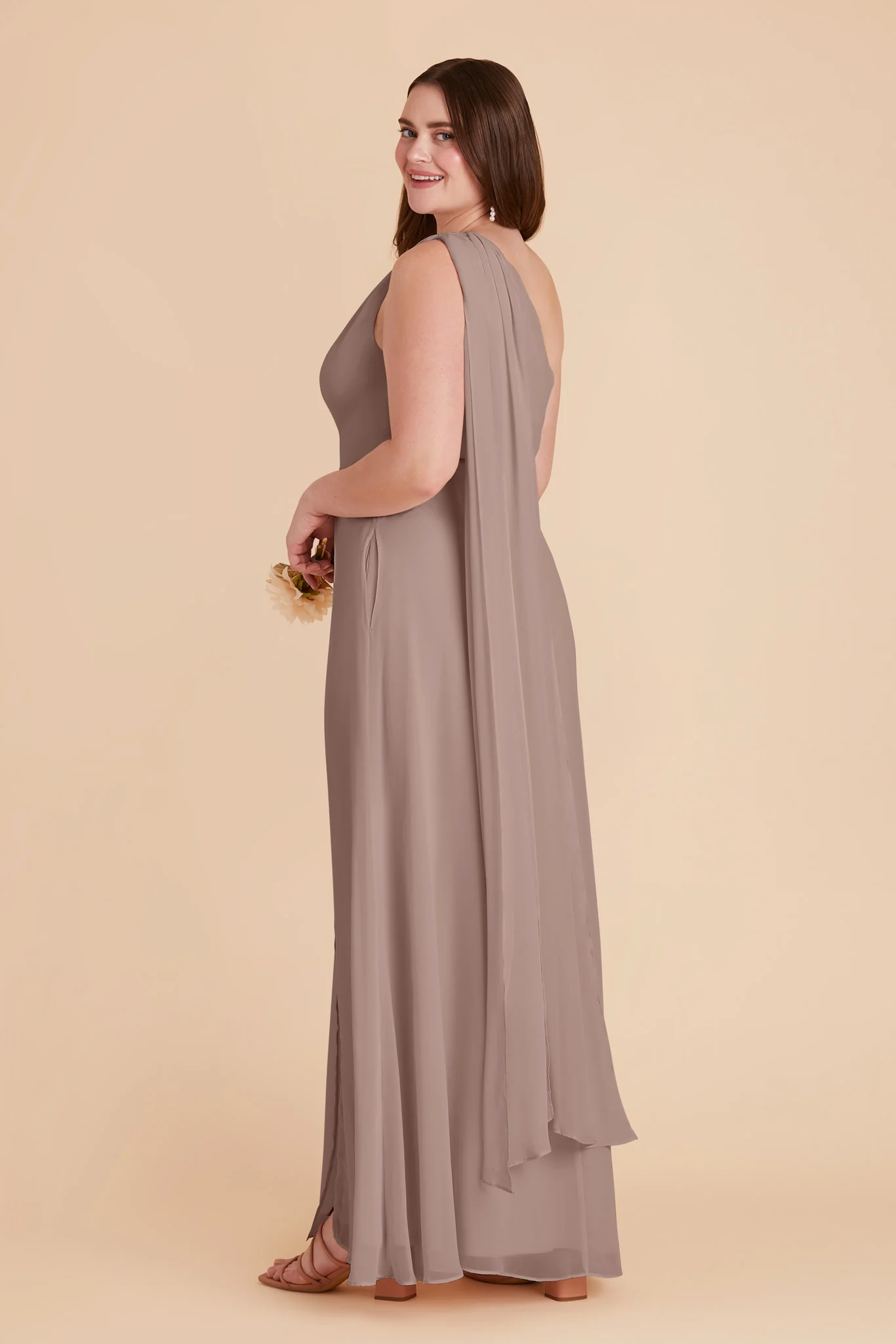 Melissa Chiffon Dress - Toffee - Image 10