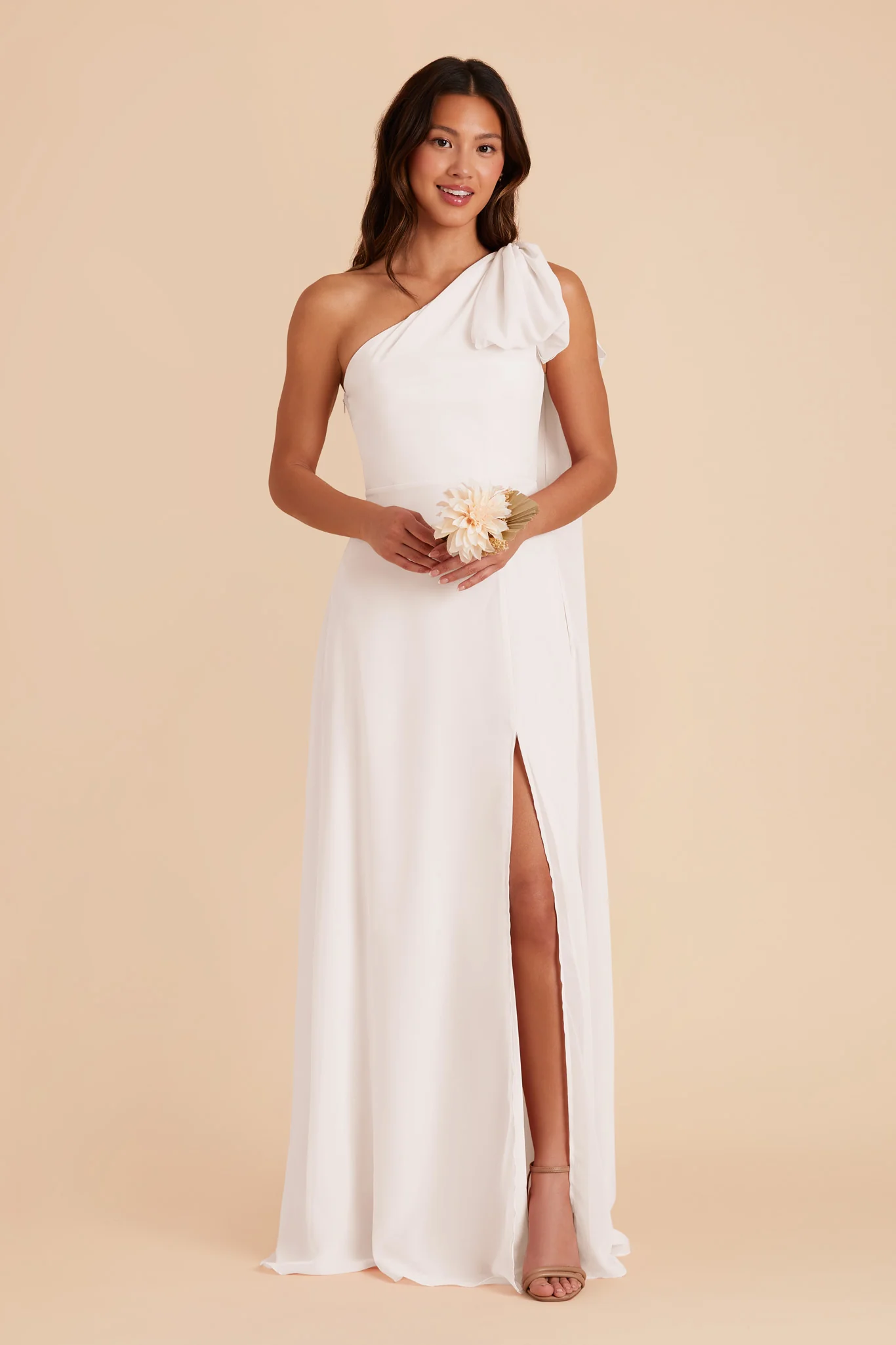 Melissa Chiffon Dress - White - Image 3