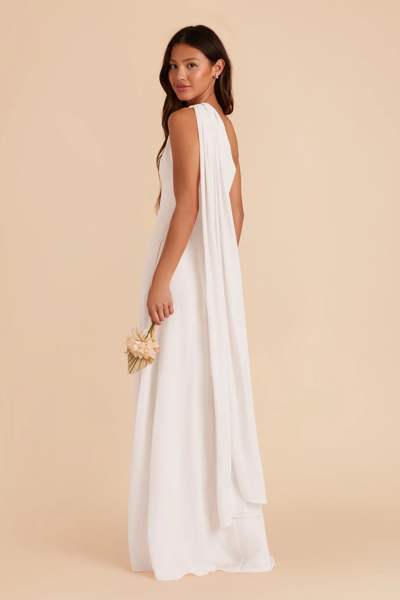 Melissa Chiffon Dress - White - Image 5